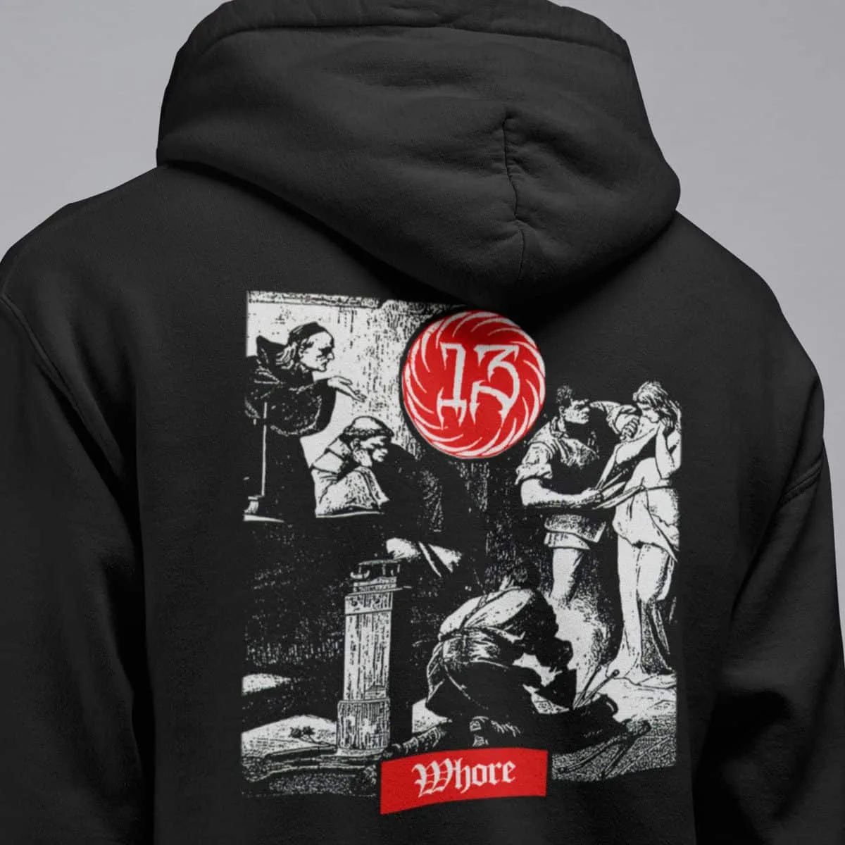 13 Band Hoodie, 13 Whore Hooded Sweatshirt, Doom Metal Merch