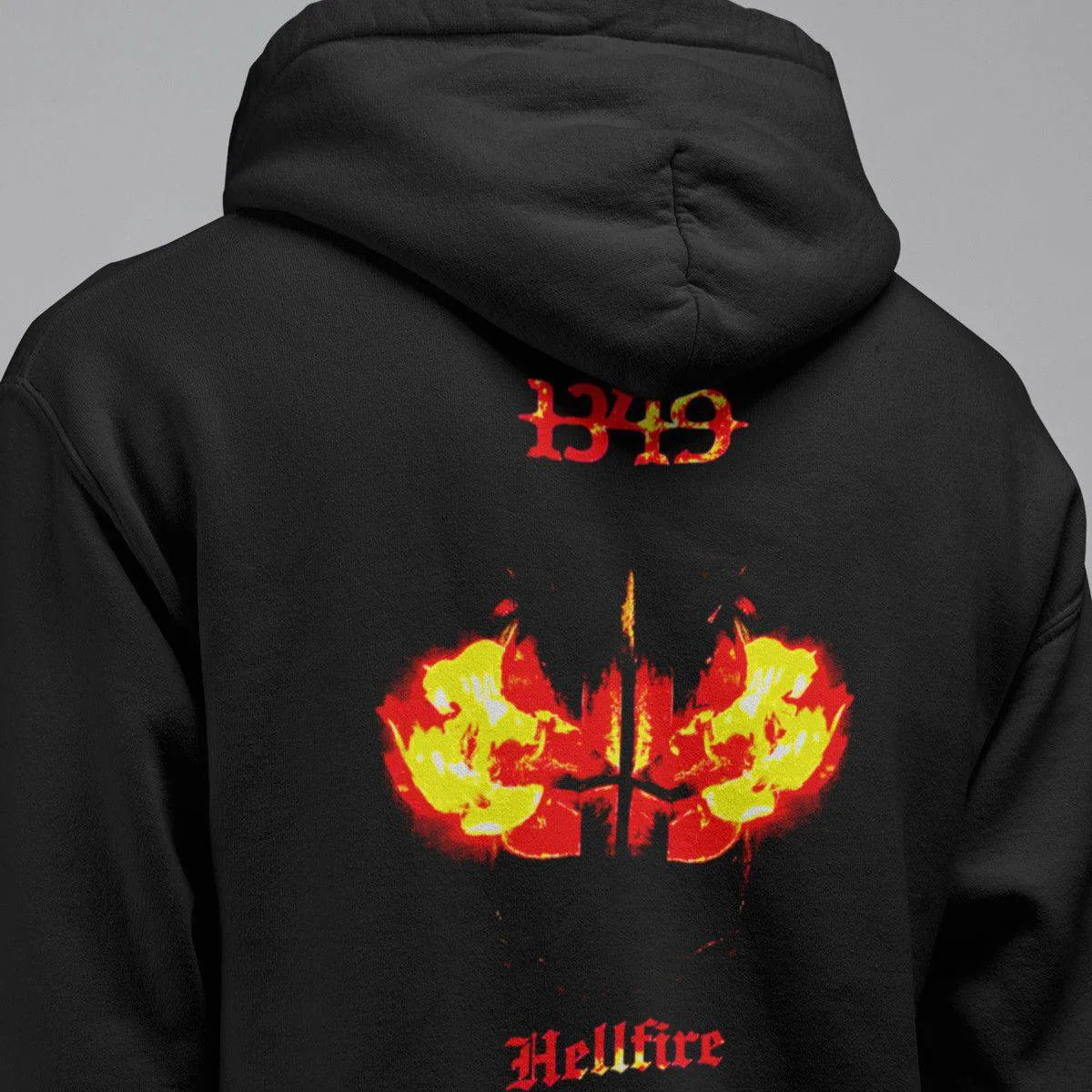 1349 Band Hoodie, 1349 Hellfire Artwork Hooded Sweatshirt, Black Metal Merch