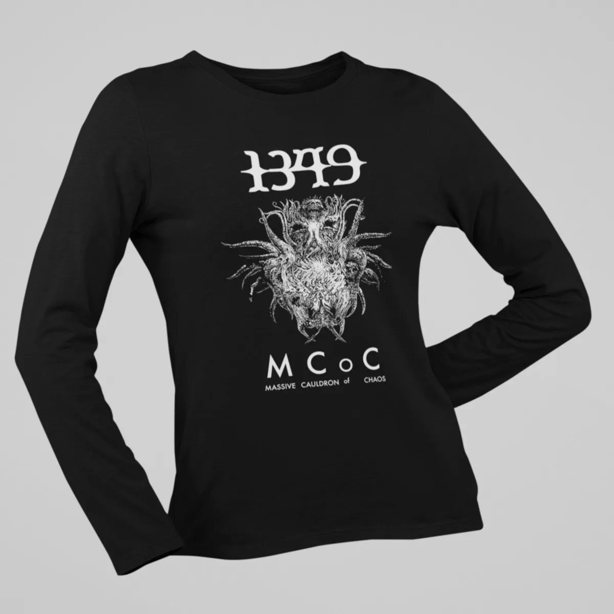1349 Band Long Sleeve T-Shirt, 1349 Massive Cauldron of Chaos MCoC Longsleeve Tee, Black Metal Merch