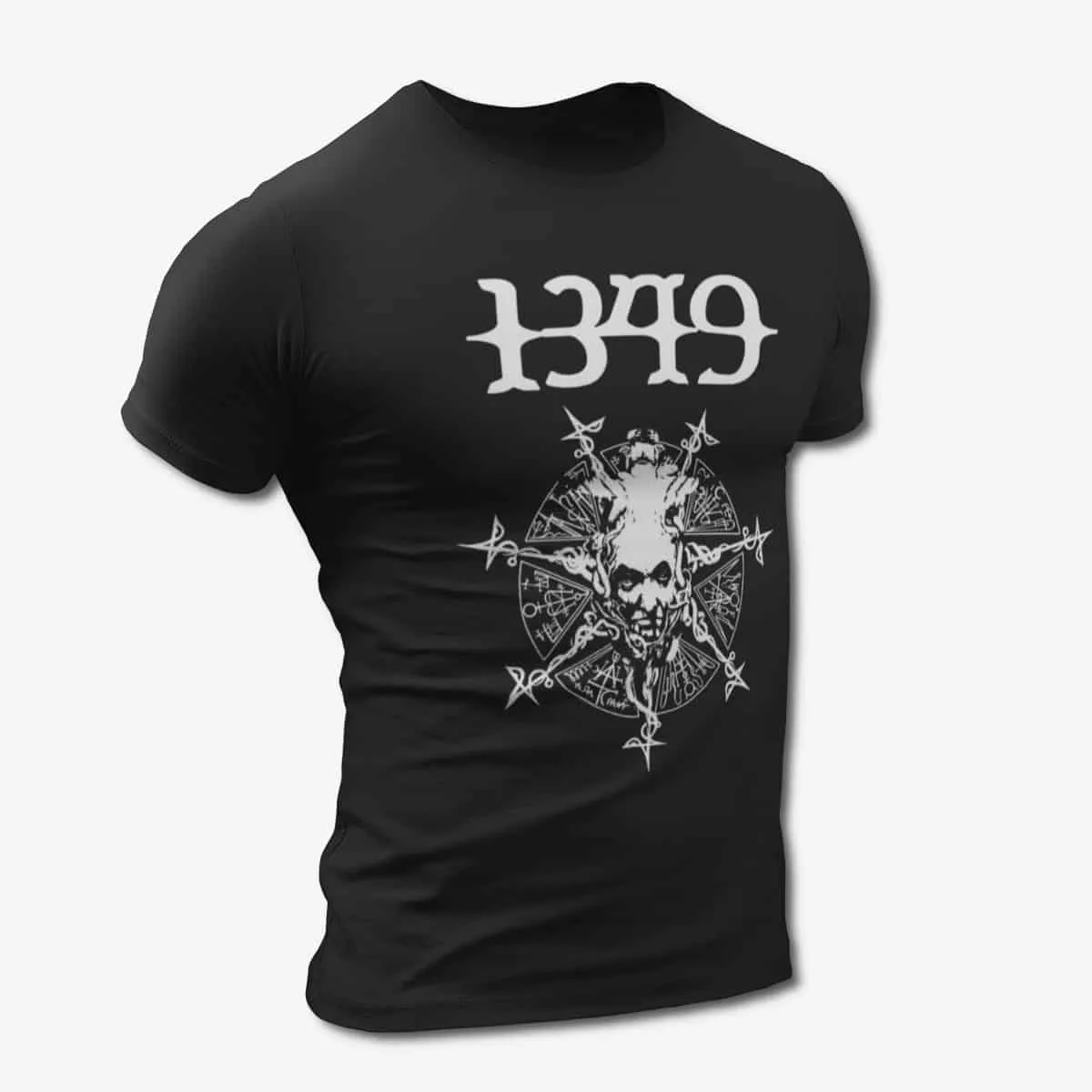 1349 T-Shirt, 1349 Through the Eyes of Stone Black T-Shirt, Black Metal Merchandise