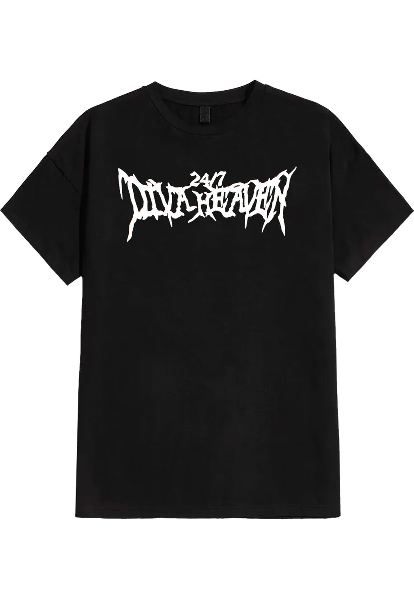 24/7 Diva Heaven Metal Black T-Shirt