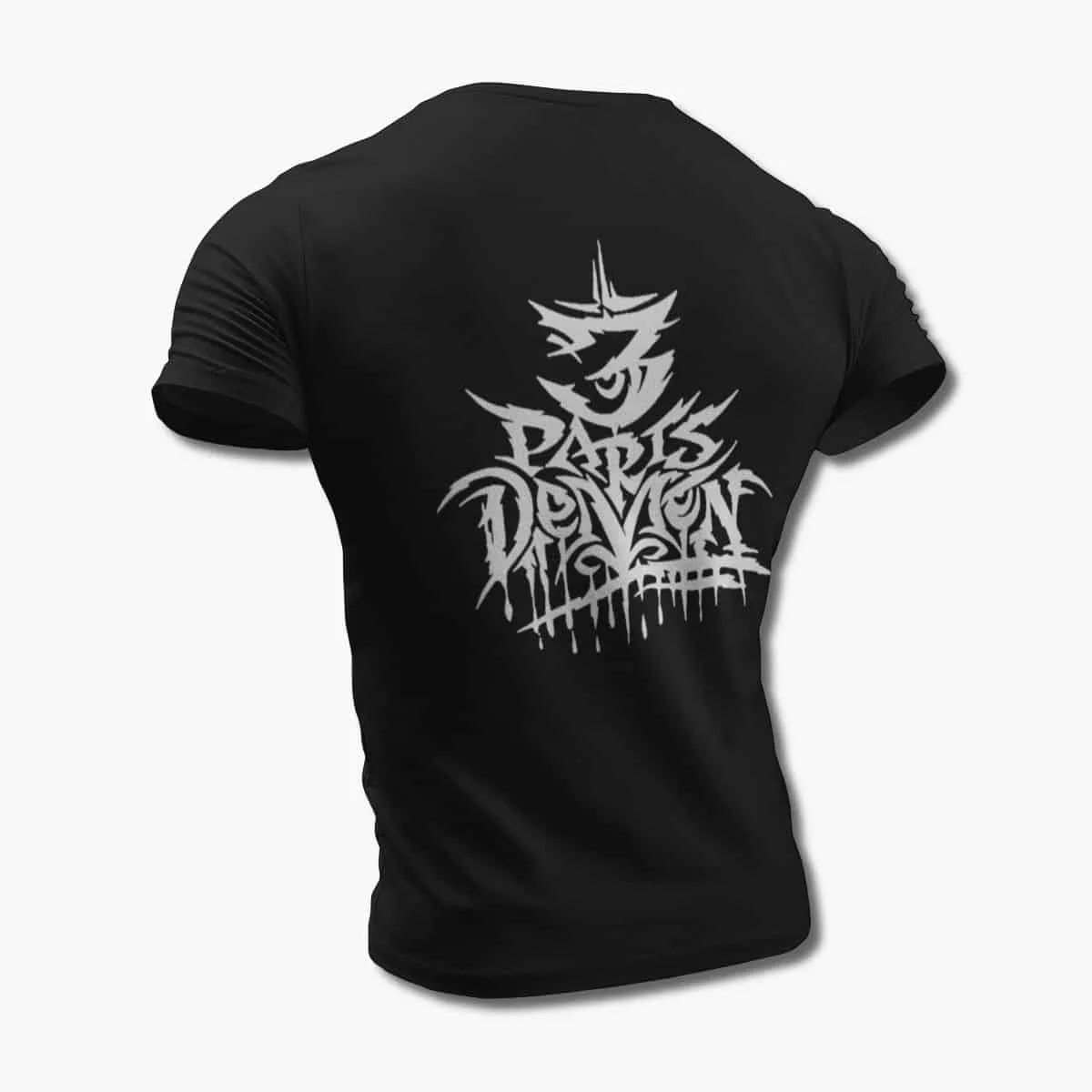 3 Parts Demon Band T-Shirt, 3 Parts Demon Logo Black T-Shirt, Progressive Death Metal Merchandise