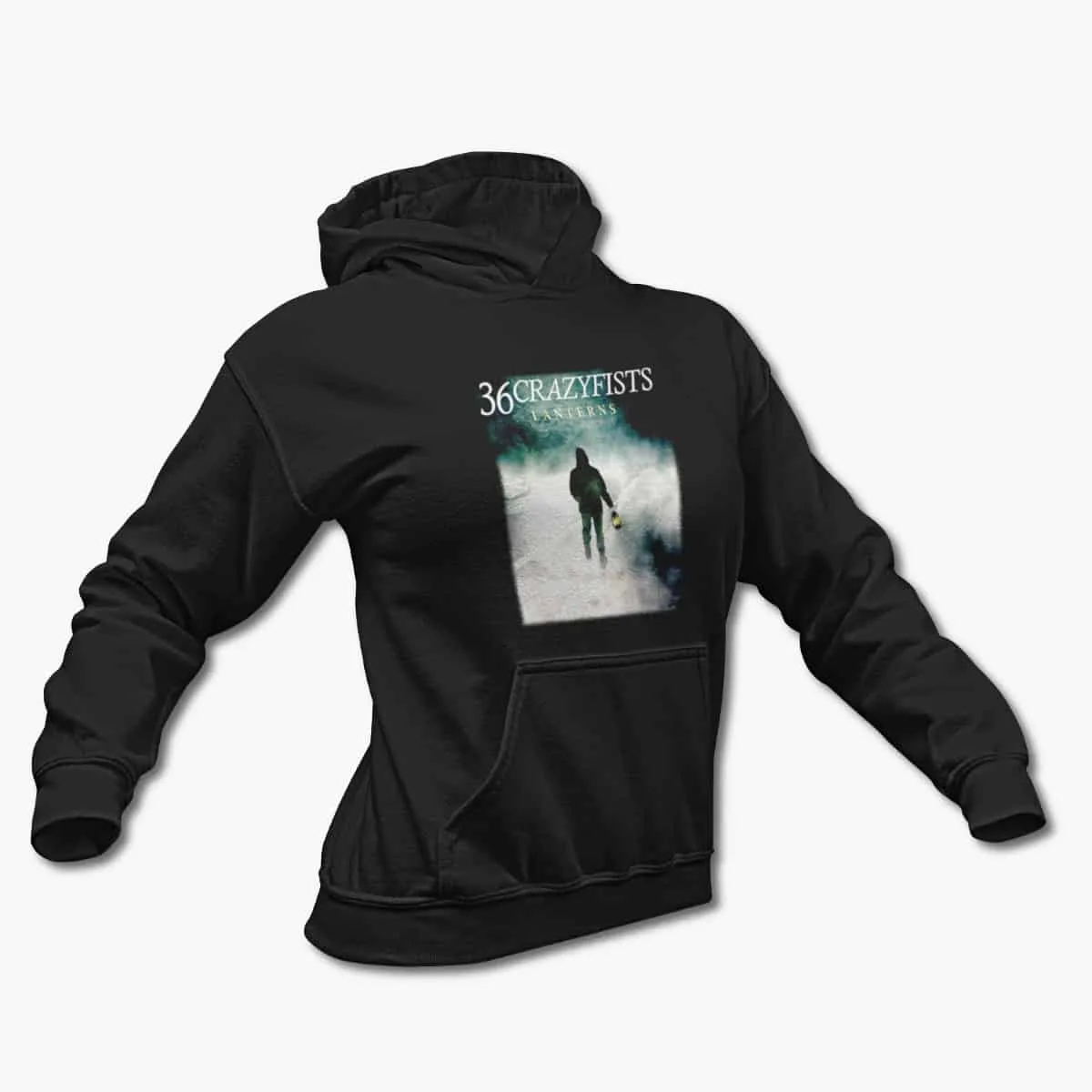 36 Crazyfists Hoodie, 36 Crazyfists Lanterns Black Hooded Sweatshirt, Alternative Metal Merchandise