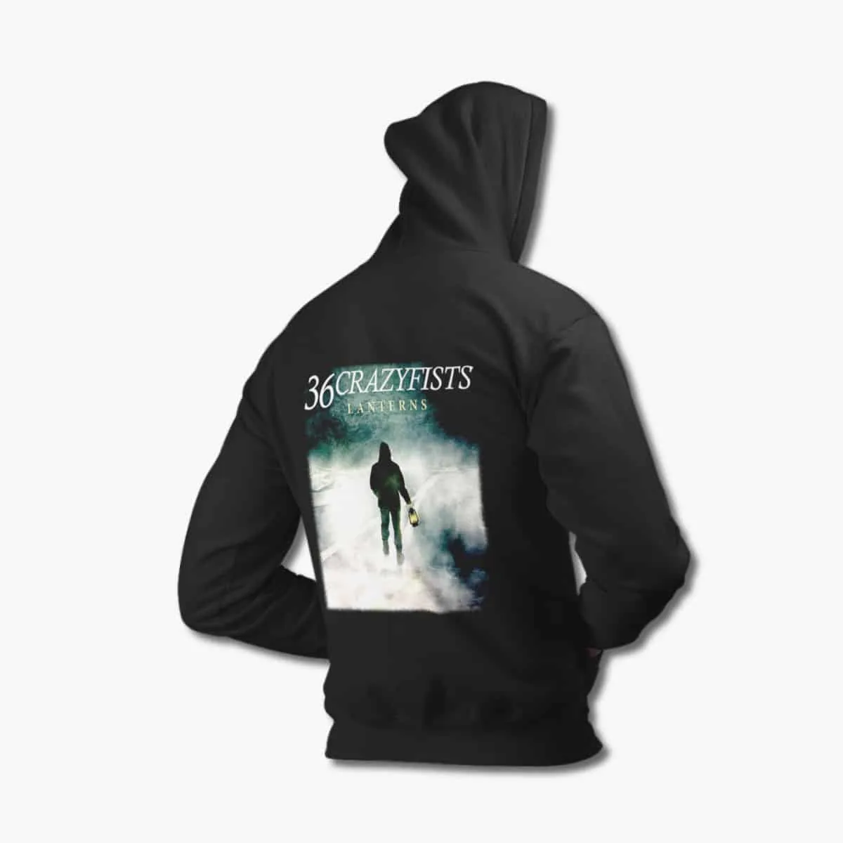 36 Crazyfists Zip Up Hoodie, 36 Crazyfists Lanterns Black Zipper Hooded Sweatshirt, Alternative Metal Merchandise