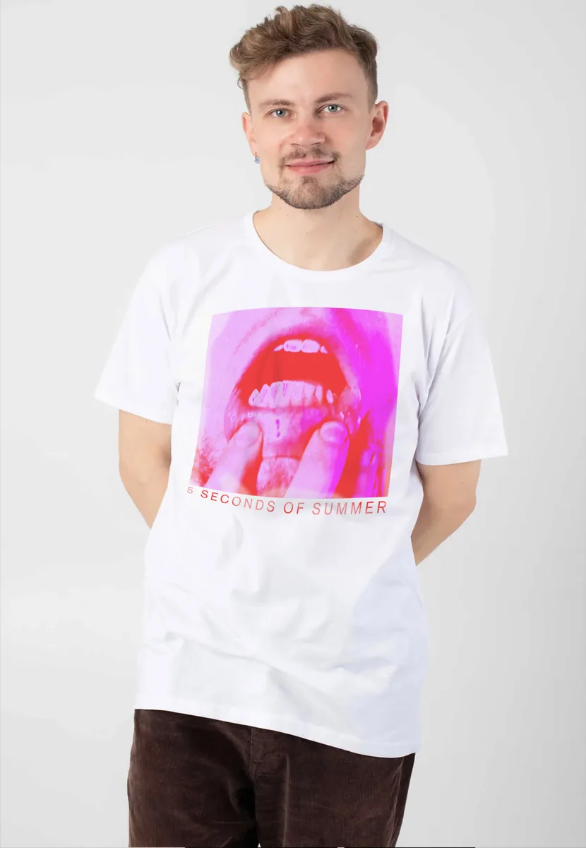 5 Seconds Of Summer Lip White T-Shirt