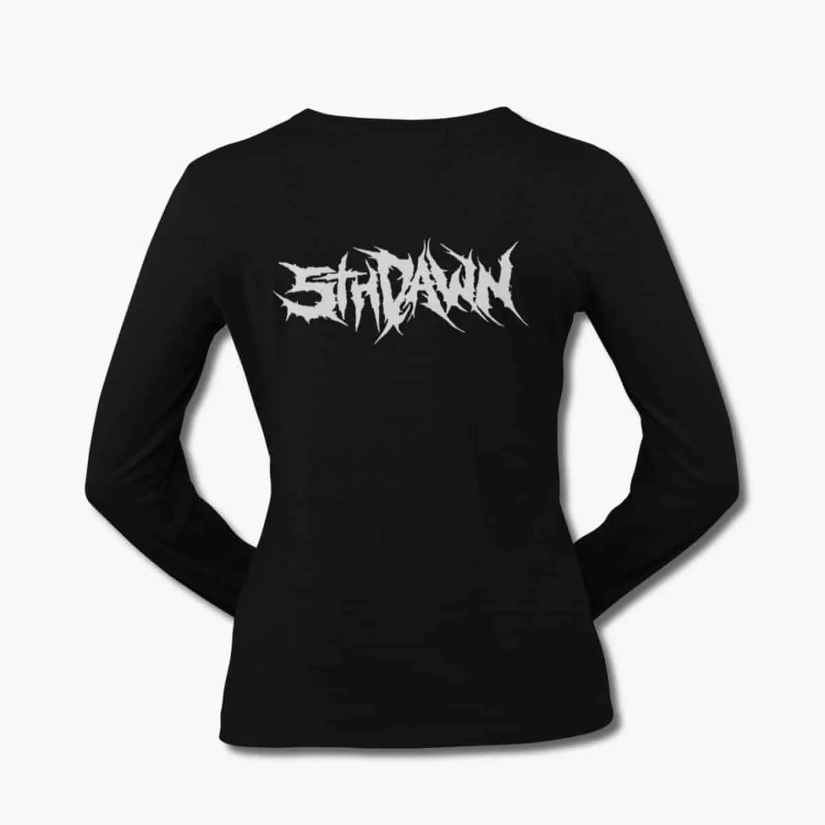 5th Dawn Band Long Sleeve T-Shirt, 5th Dawn Logo Black Longsleeve T-Shirt, Death Metal Merchandise