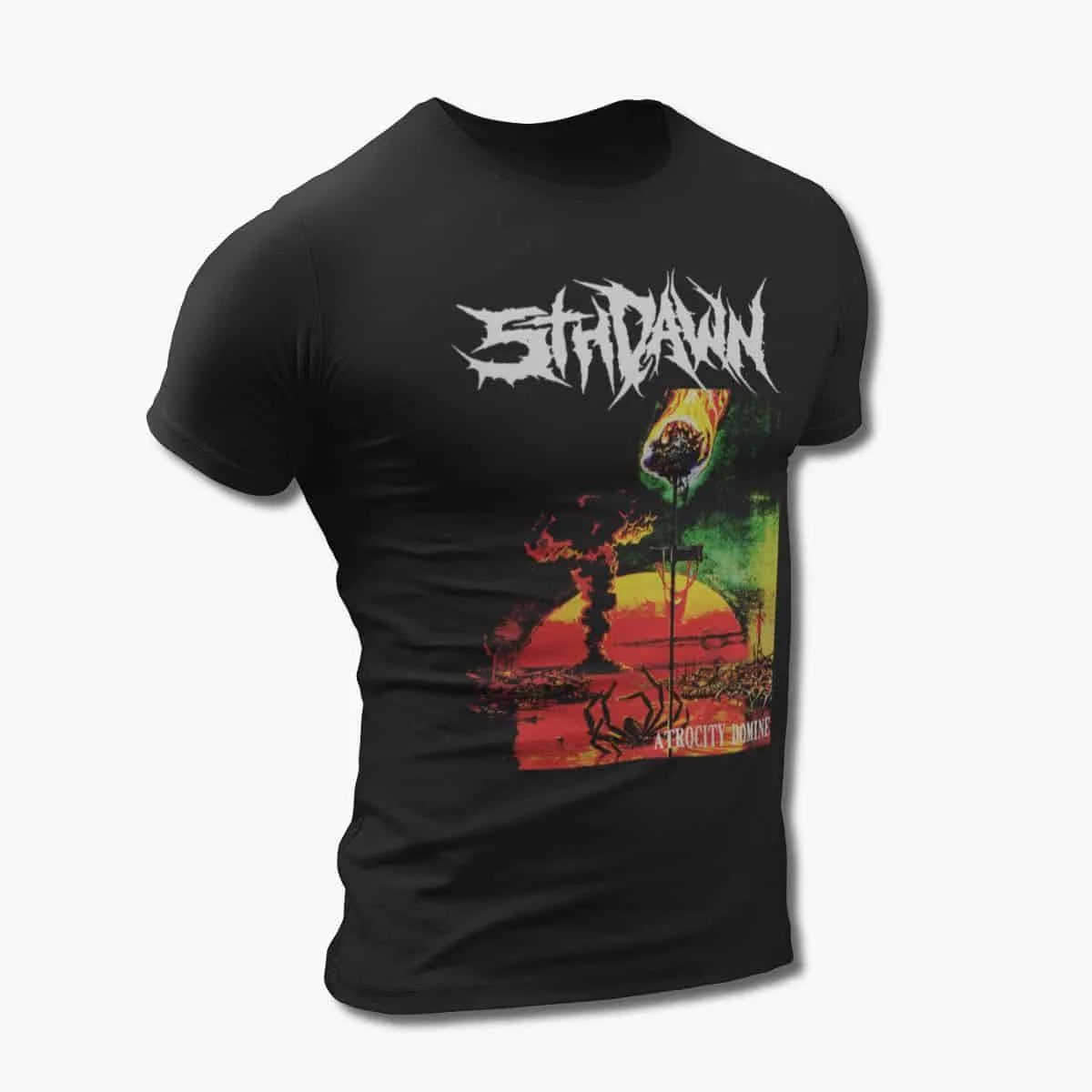 5th Dawn Band T-Shirt, 5th Dawn Atrocity Domine Black T-Shirt, Death Metal Merchandise