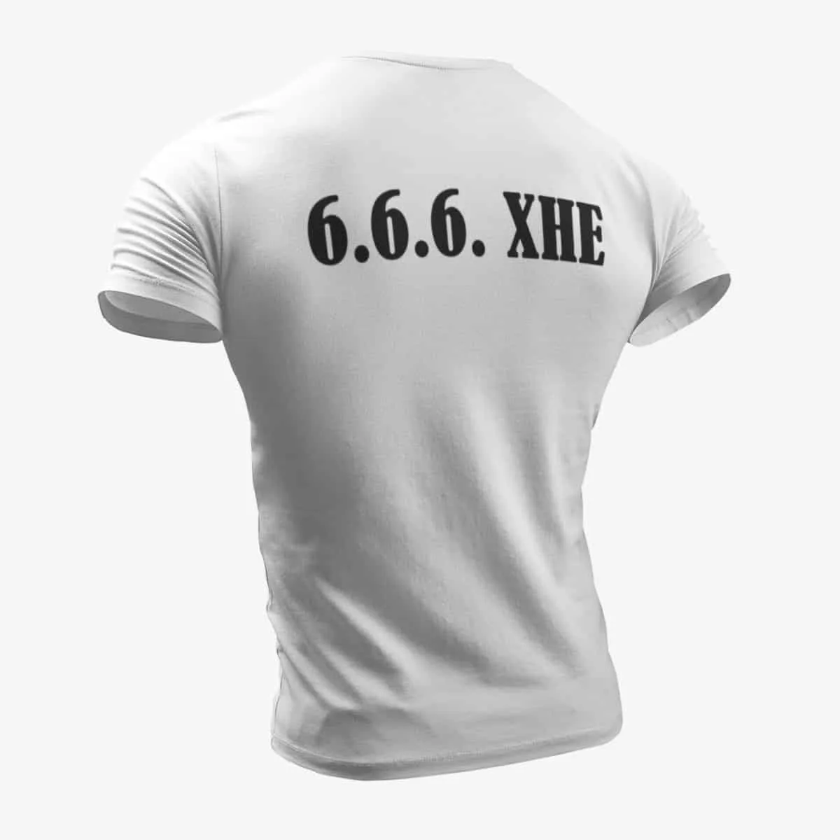 666 XHE T-Shirt, 666 XHE Logo White T-Shirt, Heavy Metal Merchandise
