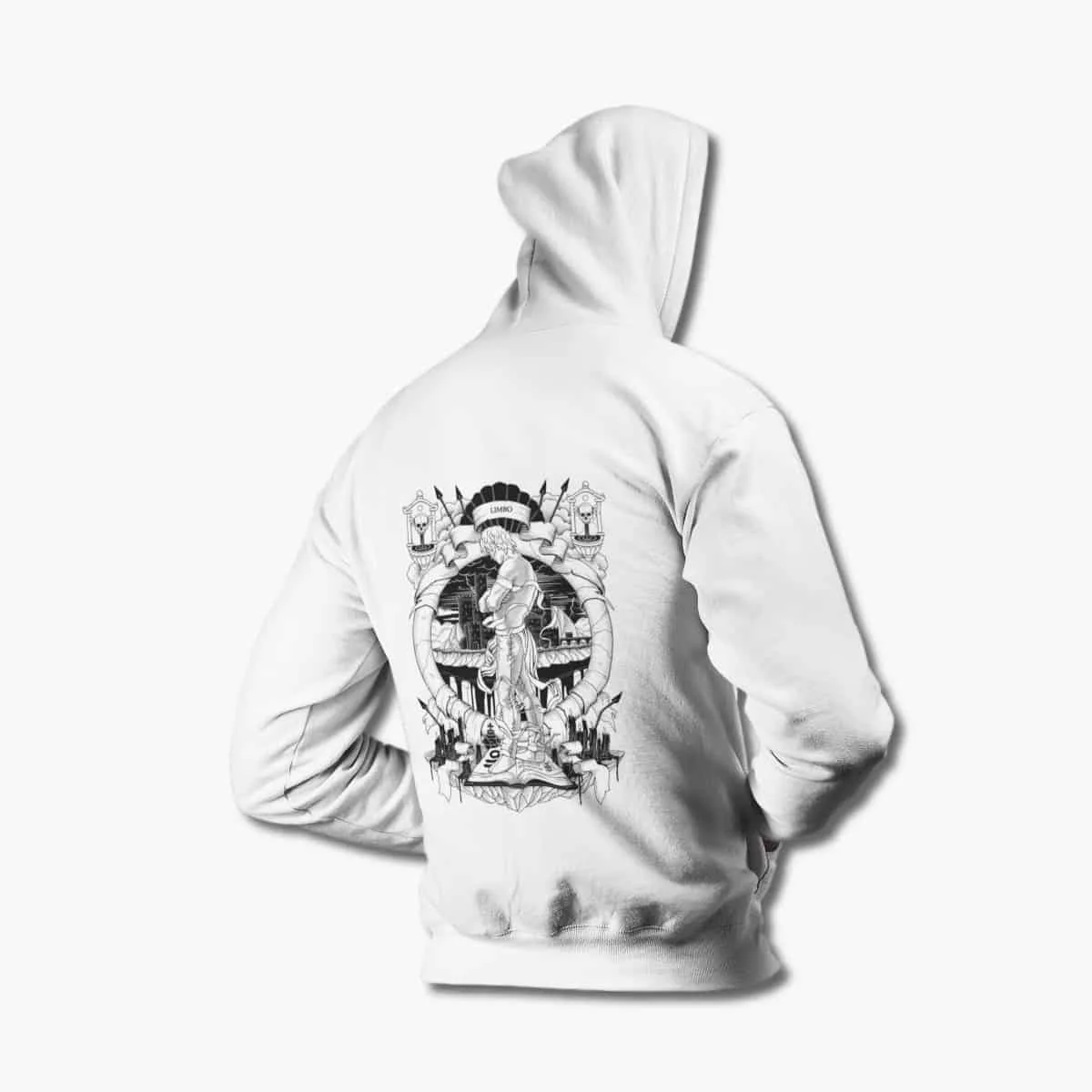 7 Deadly Sins Zip Hoodie, 7 Deadly Sins Limbo Artwork White Zipper Hoodie