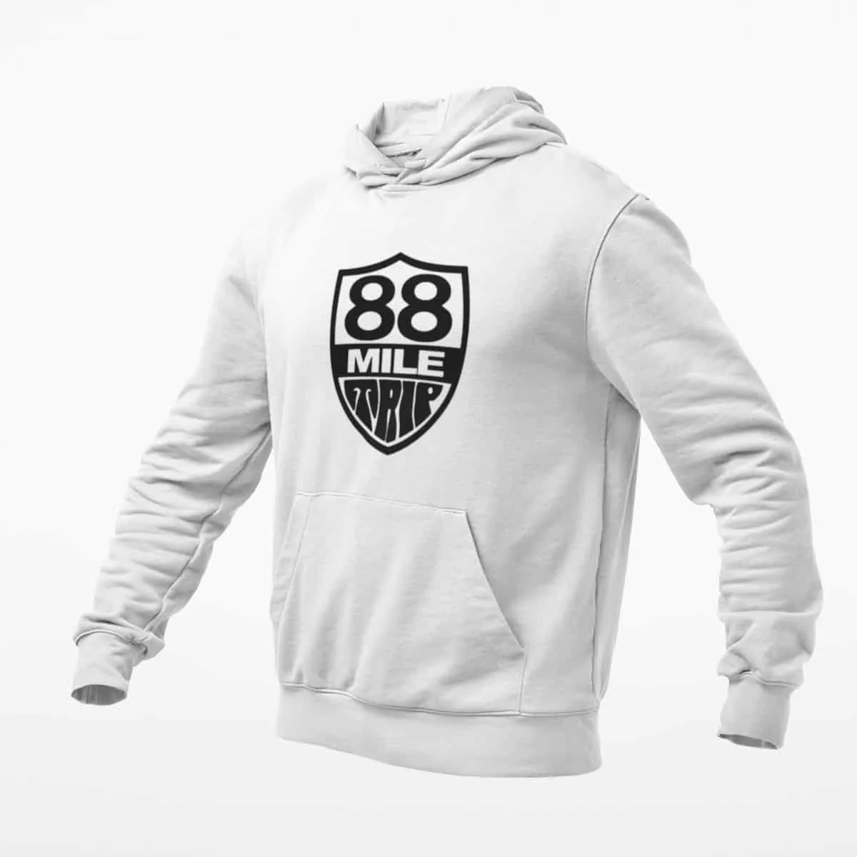 88 Mile Trip Hoodie, 88 Mile Trip Logo White Hoodie, Stoner Metal Merchandise