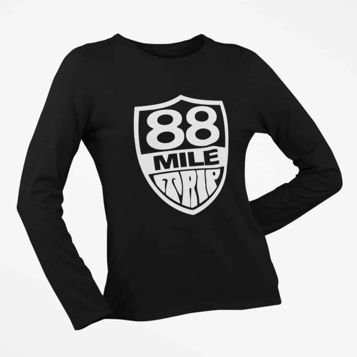 88 Mile Trip Long Sleeve T-Shirt, 88 Mile Trip Logo Black Long Sleeve T-Shirt, Stoner Metal Merchandise