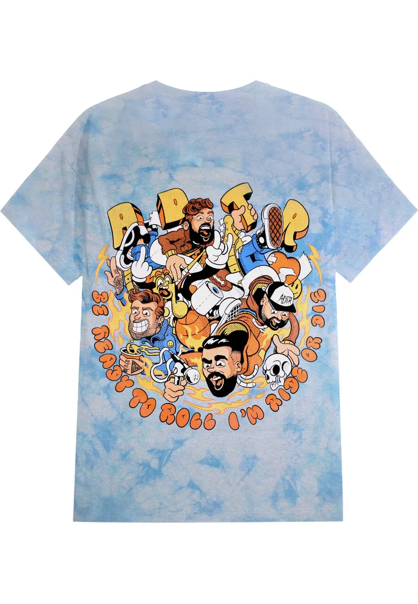 A Day To Remember All My Friends Tie Dye Blue T-Shirt