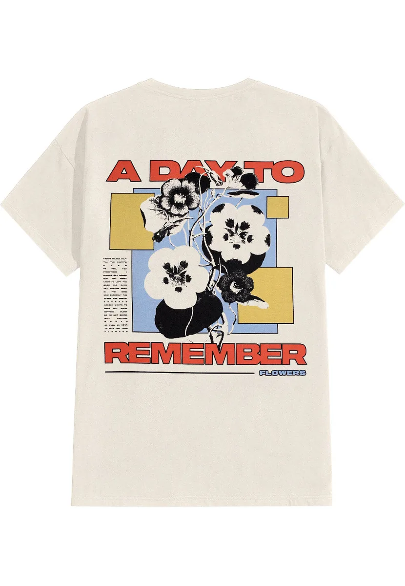 A Day To Remember Flowers Ecru T-Shirt