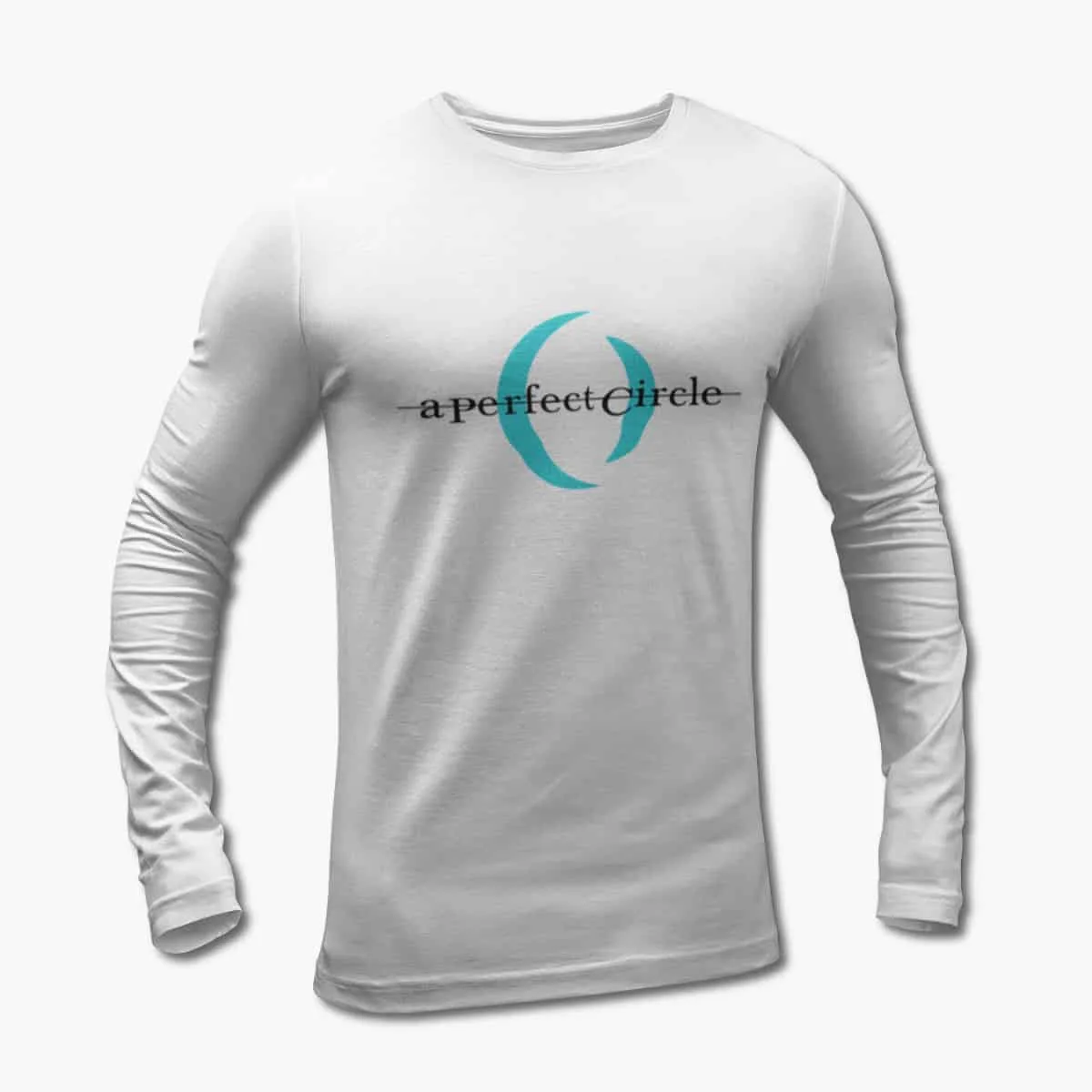 A Perfect Circle Long Sleeve T-Shirt, A Perfect Circle Logo White Longsleeve T-Shirt, Hard Rock Merchandise
