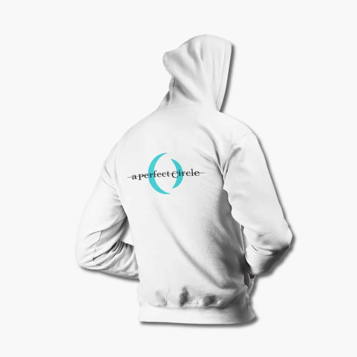 A Perfect Circle Zip Up Hoodie, A Perfect Circle Logo White Zipper Hooded Sweatshirt, Hard Rock Merchandise