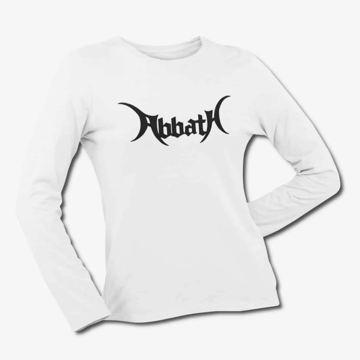Abbath Long Sleeve T-Shirt, Abbath Band Logo White Longsleeve T-Shirt, Black Metal Merchandise