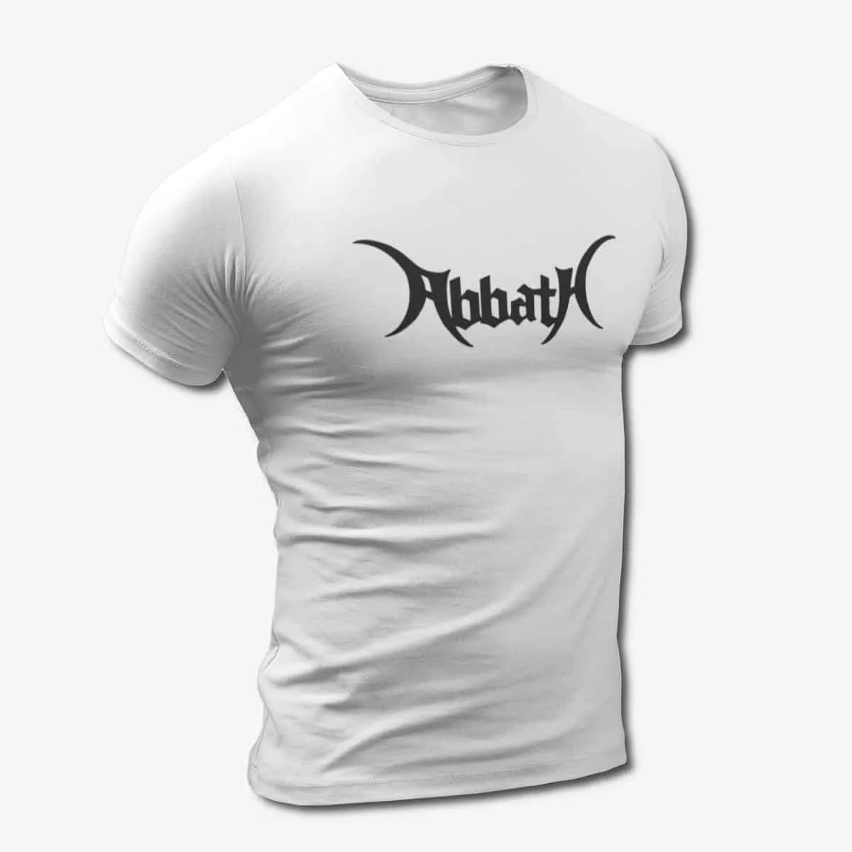 Abbath T-Shirt, Abbath Band Logo White T-Shirt, Black Metal Merchandise