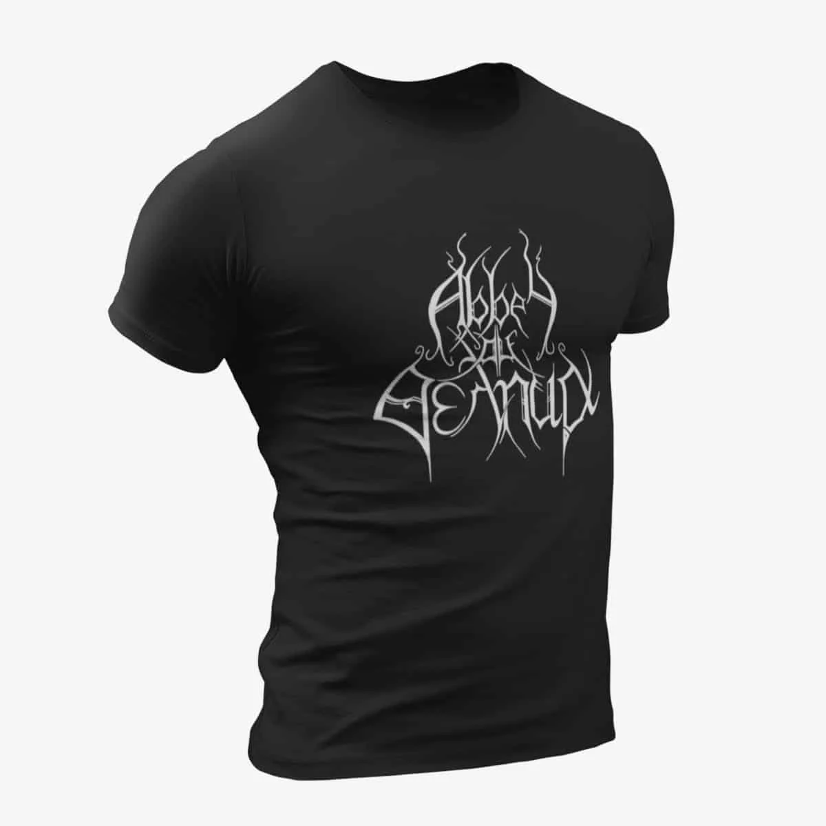 Abbey ov Thelema T-Shirt, Abbey ov Thelema Logo Black T-Shirt, Avant-garde Black Metal Merchandise