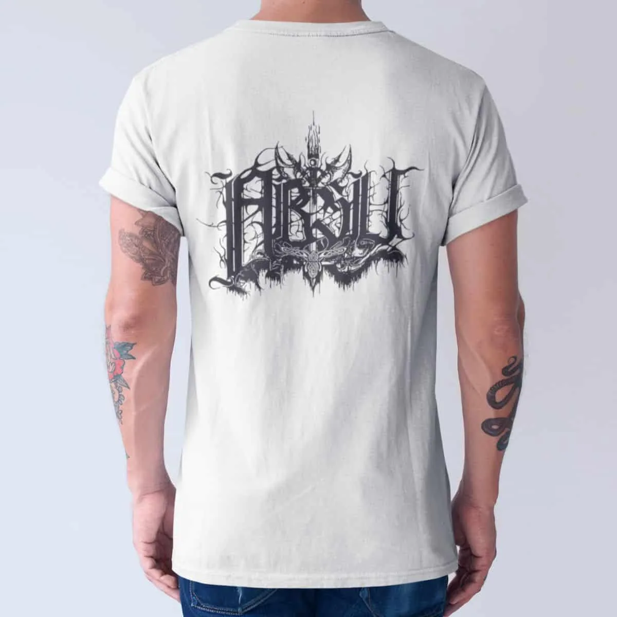 Absu Band T-Shirt, Absu Logo White T-Shirt, Death Metal, Black Metal, Thrash Metal Merch