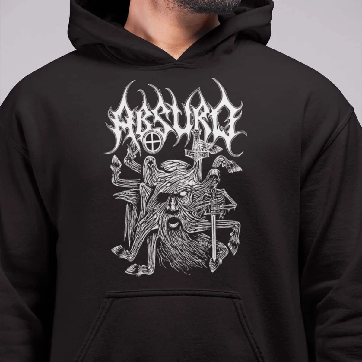 Absurd Band Hoodie, Absurd Asgardsrei Artwork Hooded Sweatshirt, Pagan Black Metal Merch