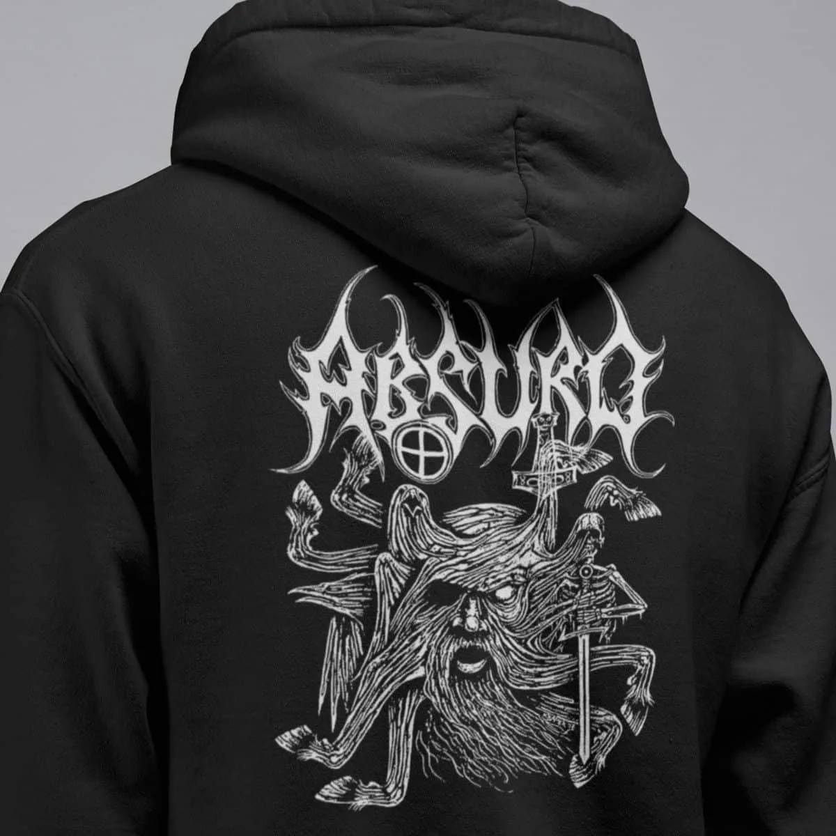 Absurd Band Hoodie, Absurd Asgardsrei Artwork Hooded Sweatshirt, Pagan Black Metal Merch