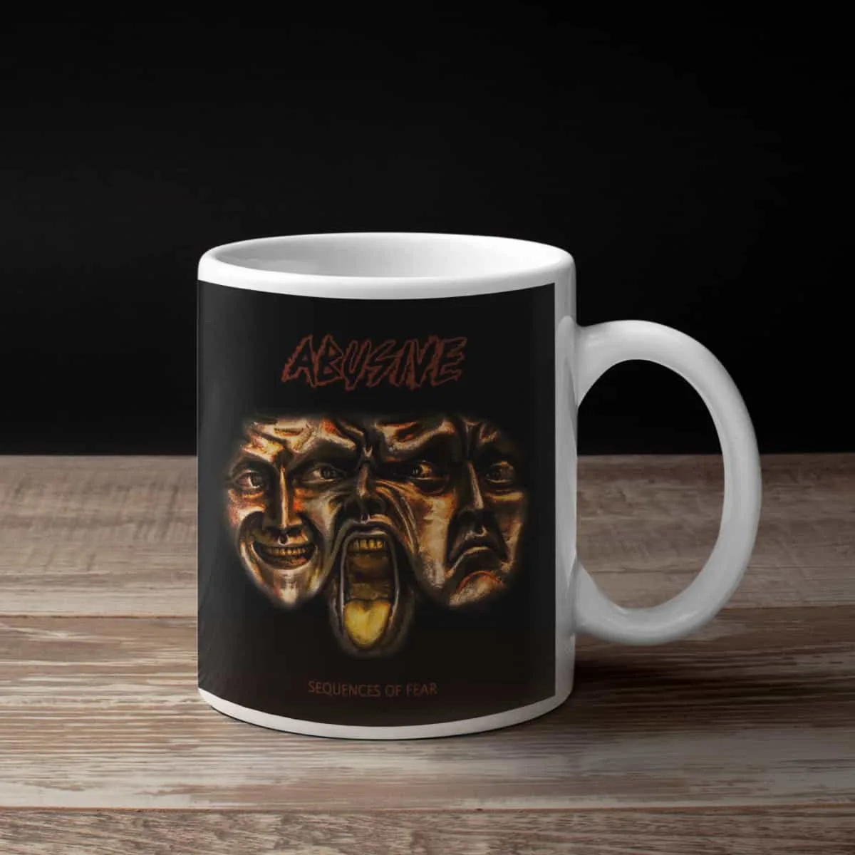 Abusive Coffee Mug, Abusive Sequences Of Fear Coffee Mug