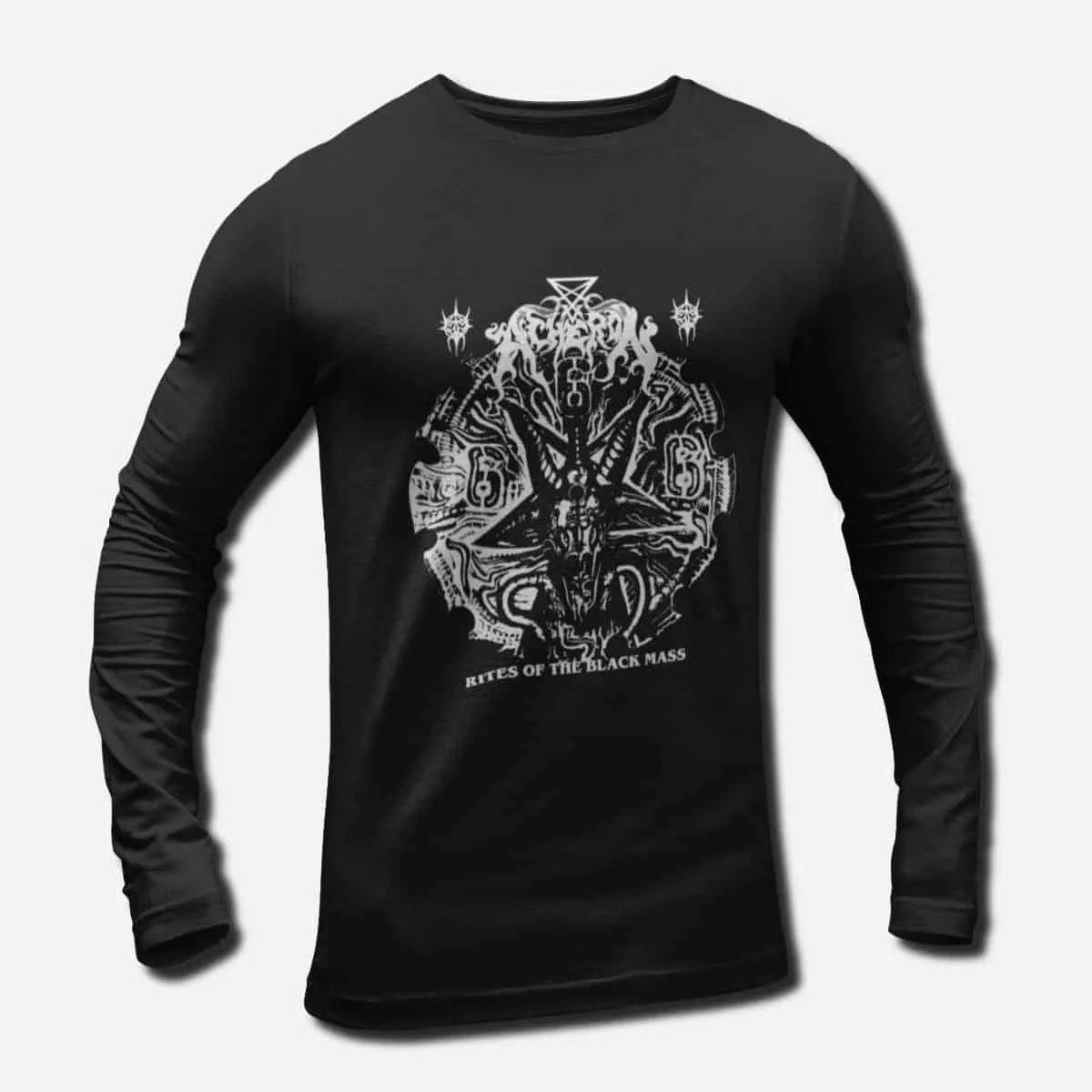 Acheron Band Long Sleeve T-Shirt, Acheron Rites of the Black Mass Longsleeve T-Shirt, Death Metal, Black Metal Merch