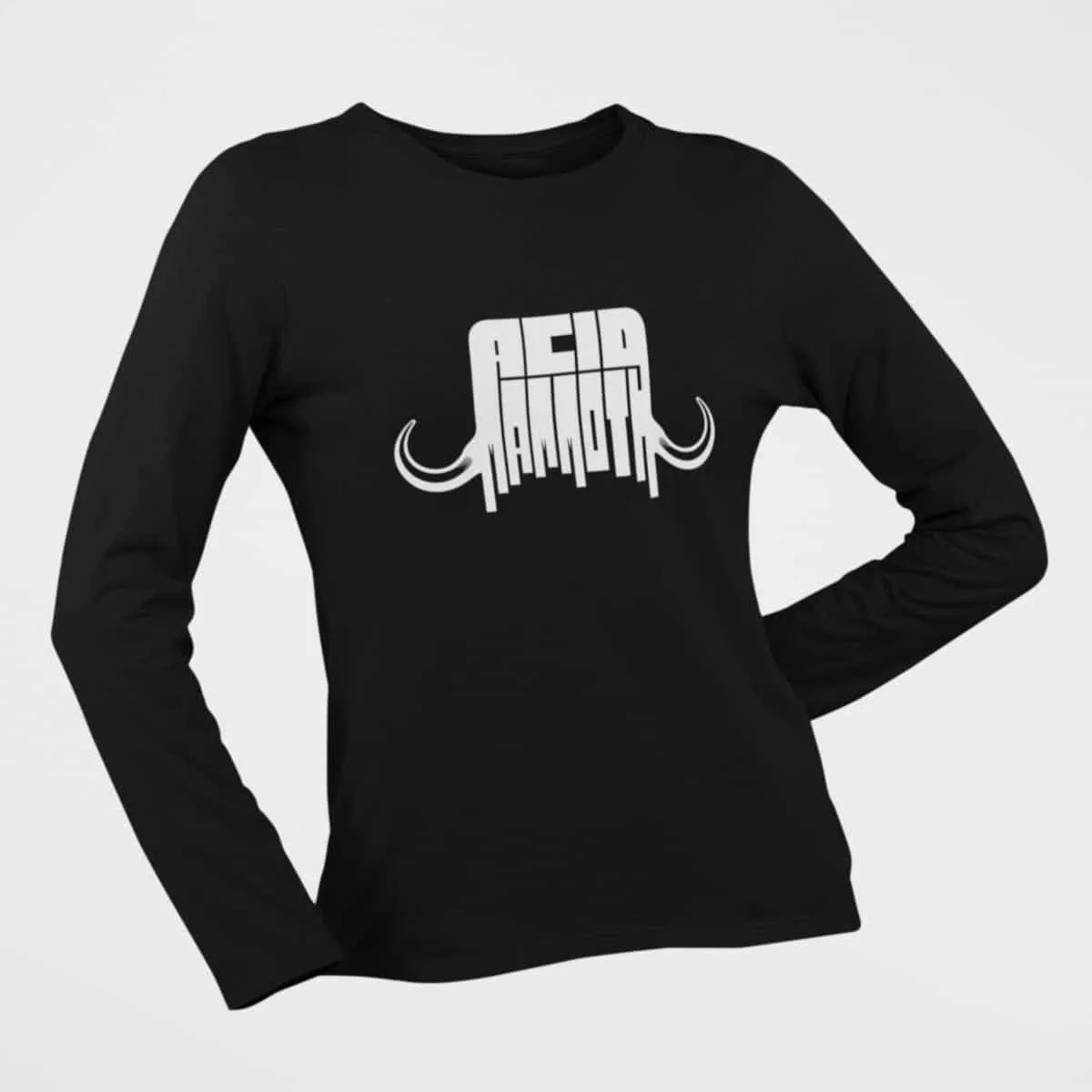 Acid Mammoth Long Sleeve T-Shirt, Acid Mammoth Logo Black Longsleeve T-Shirt, Metalcore Merchandise