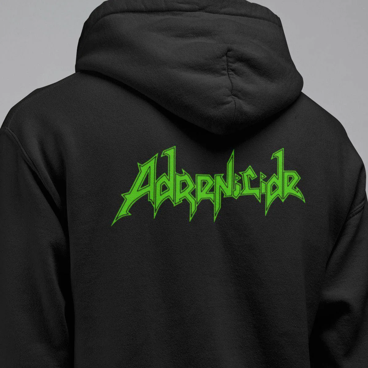 Adrenicide Band Hoodie, Adrenicide Green Logo Hooded Sweatshirt, Thrash Metal Merch