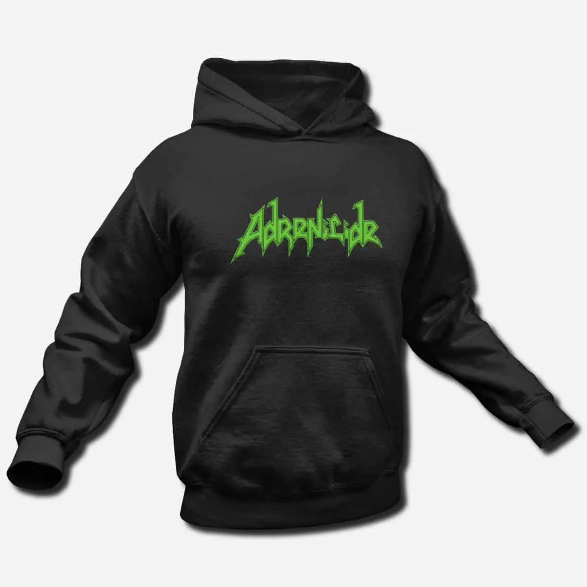 Adrenicide Band Hoodie, Adrenicide Green Logo Hooded Sweatshirt, Thrash Metal Merch