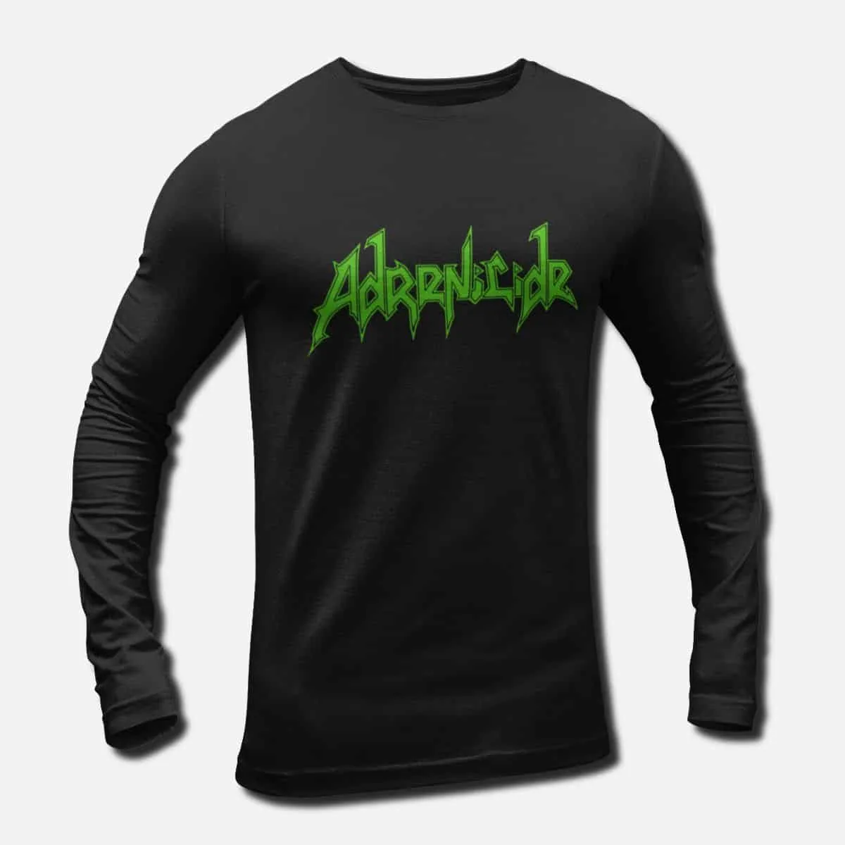 Adrenicide Band Long Sleeve T-Shirt, Adrenicide Green Logo Longsleeve T-Shirt, Thrash Metal Merch