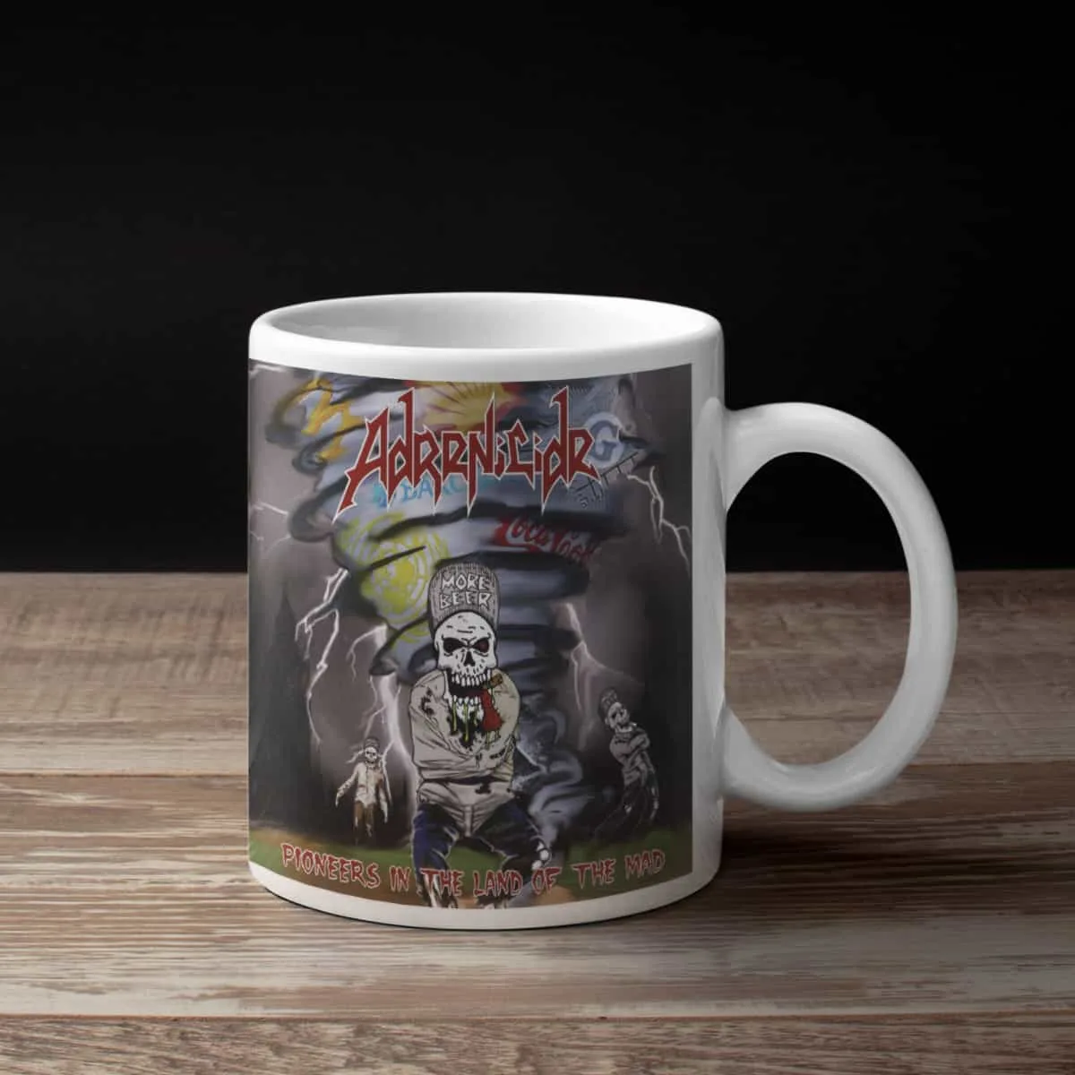 Adrenicide Coffee Mug, Adrenicide Pioneers In The Land Of The Mad Coffee Mug