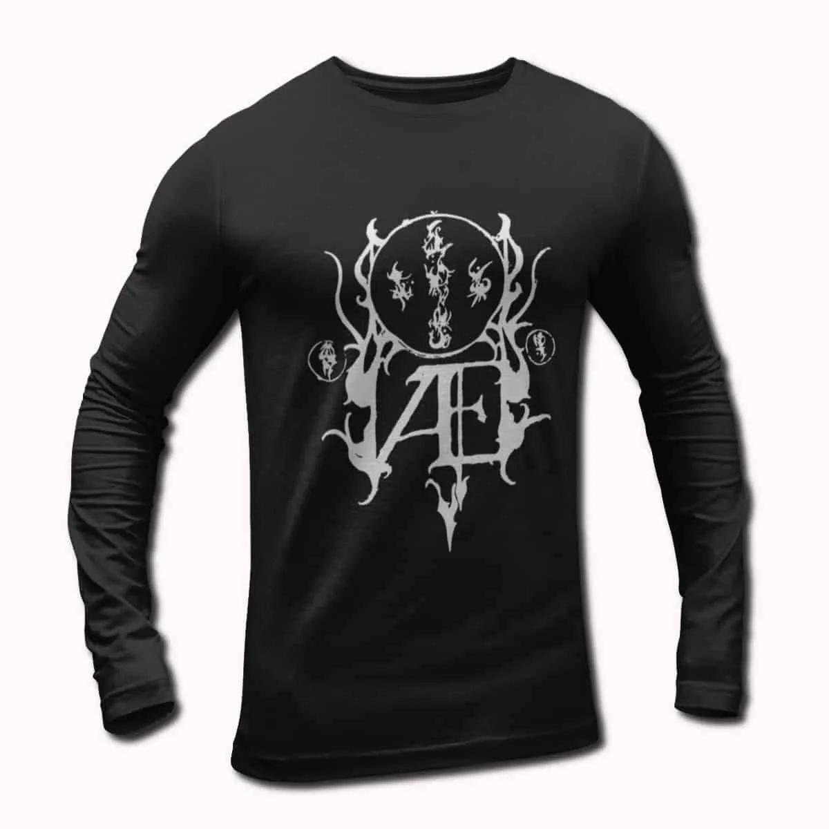 Aevangelist Band Long Sleeve T-Shirt, Aevangelist Logo Longsleeve Tee, Black Metal, Death Metal Merch