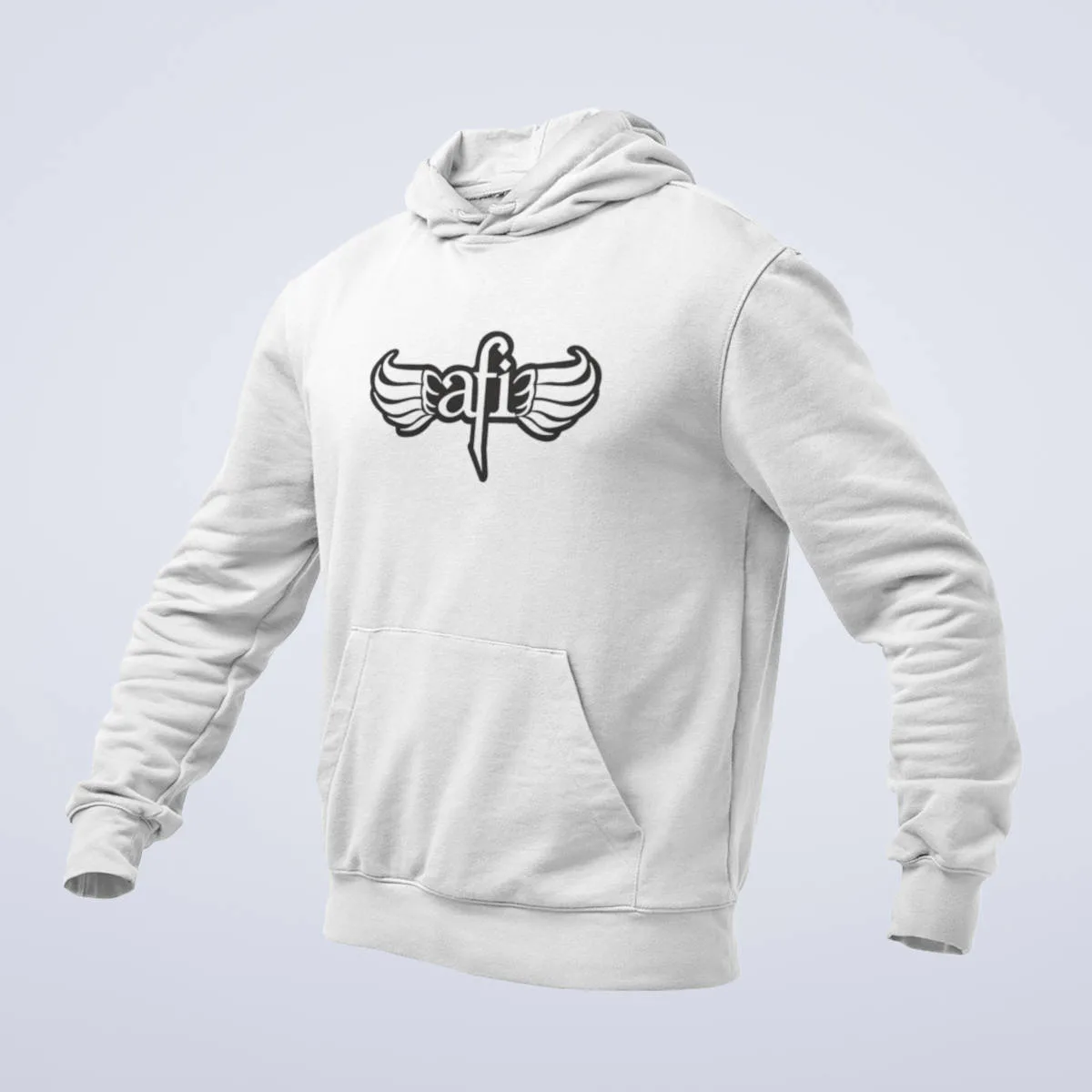 AFI Hoodie, AFI Band Logo White Hoodie, Gothic Rock Merchandise