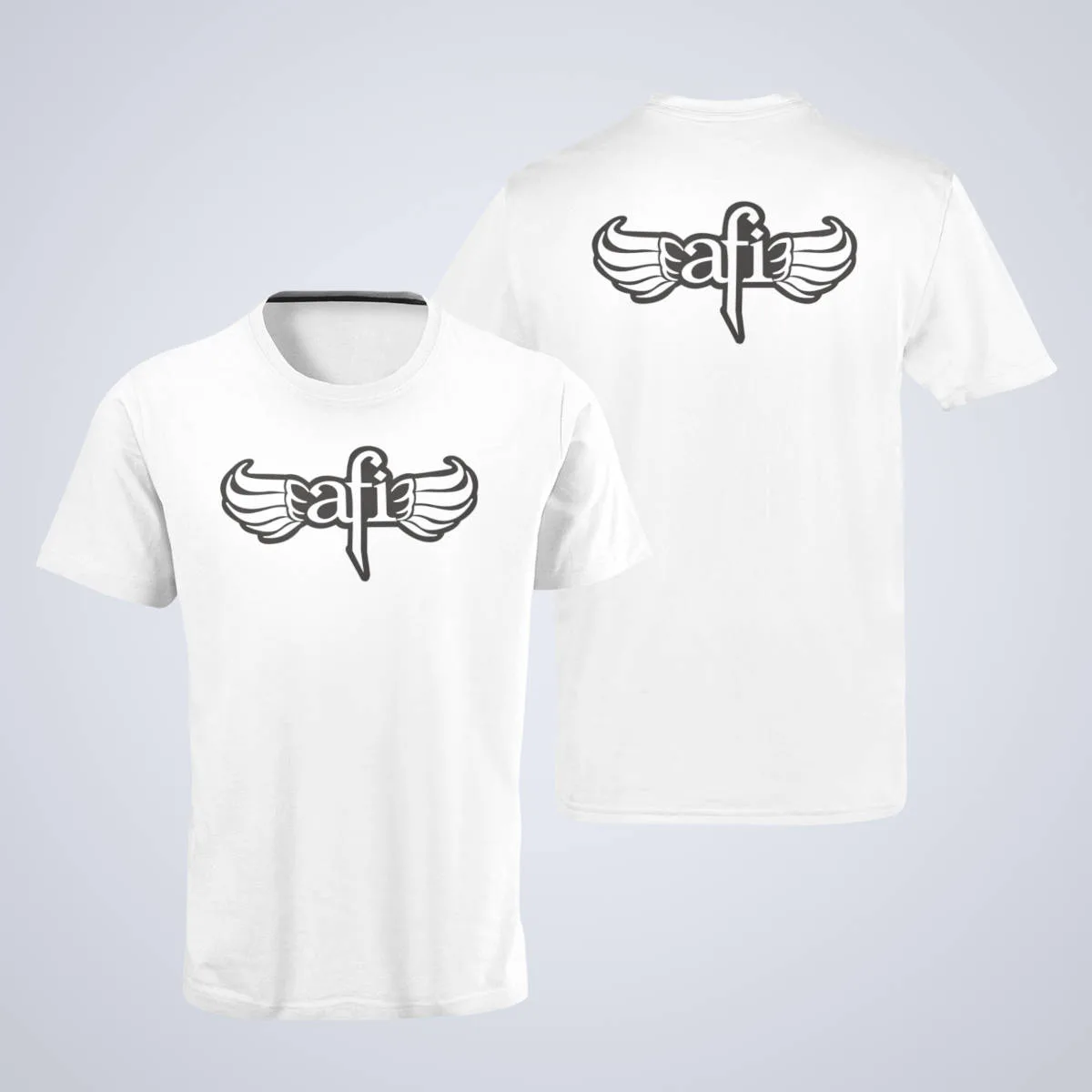 AFI T-Shirt, AFI Band Logo White T-Shirt, Gothic Rock Merchandise