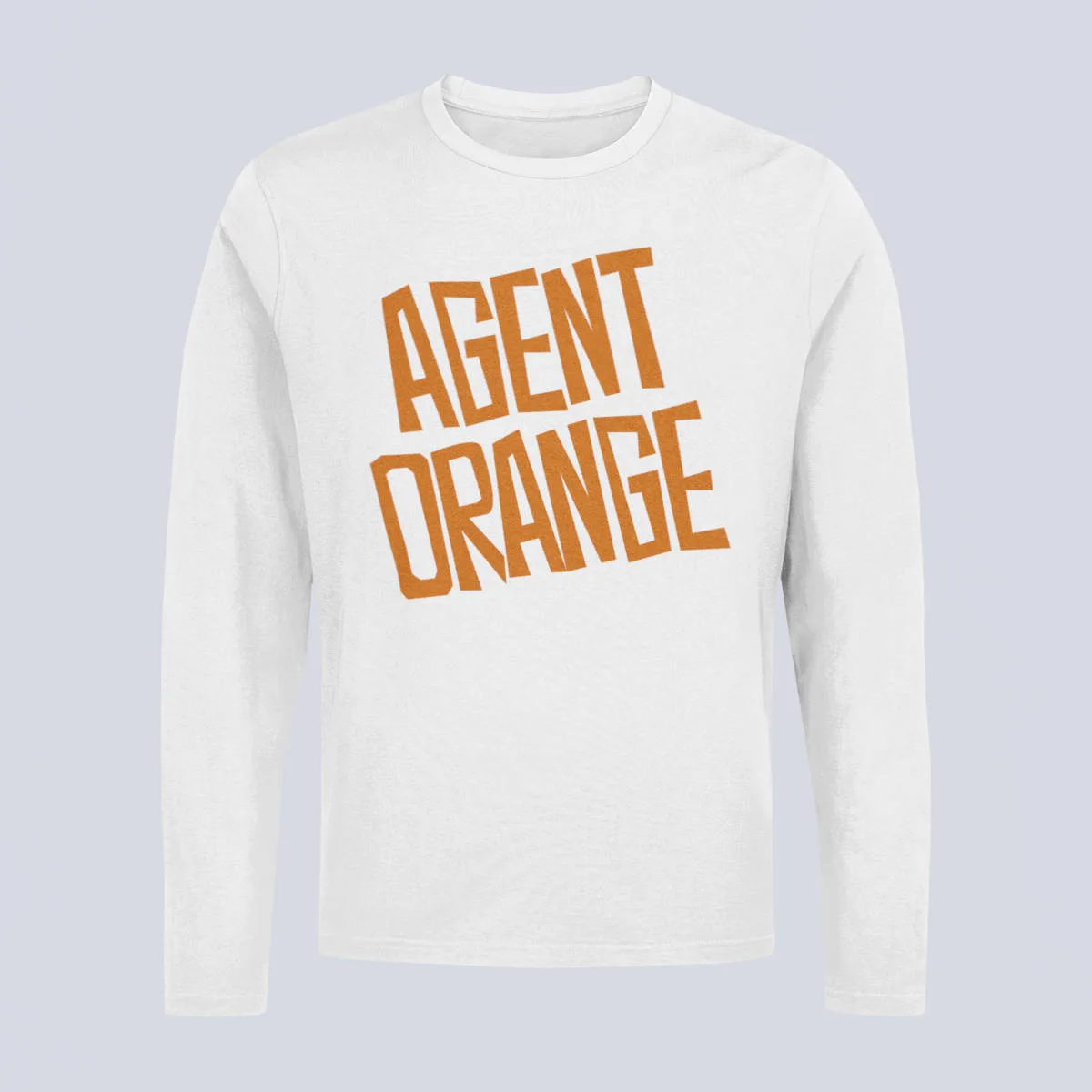 Agent Orange Longsleeve T-Shirt, Agent Orange Band Logo White Long Sleeve, Hard Rock Merchandise