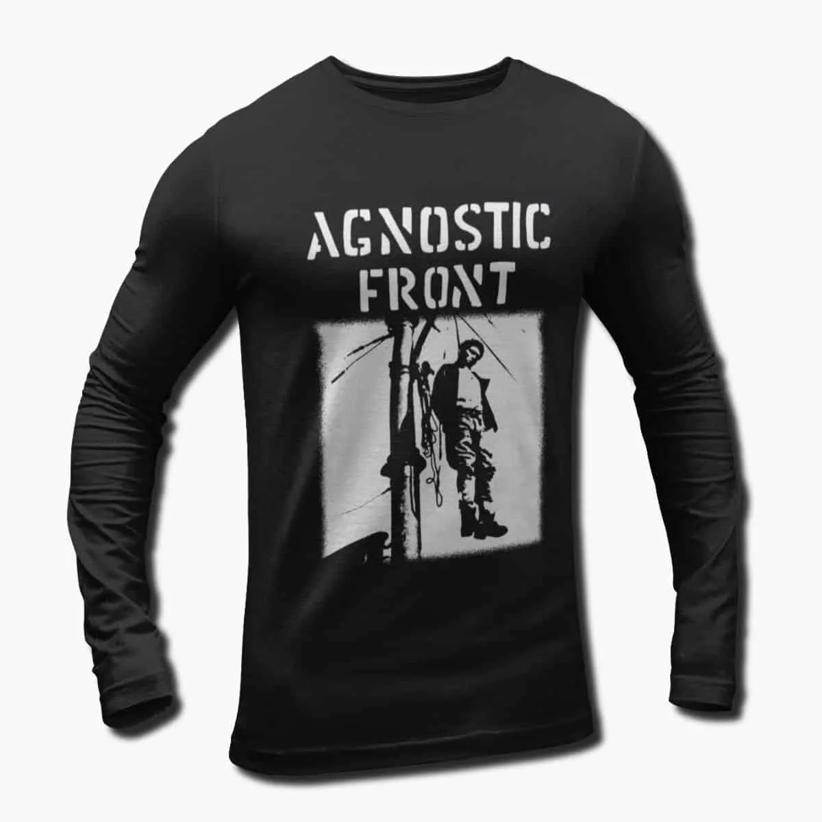 Agnostic Front Band Long Sleeve T-Shirt, Agnostic Front Victim In Pain Artwork Longsleeve T-Shirt, Thrash Metal Merchandise