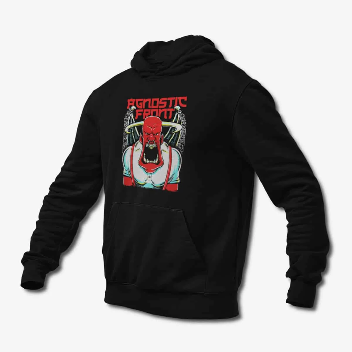 Agnostic Front Hoodie, Agnostic Front Concert Black Hoodie, Thrash Metal Merchandise