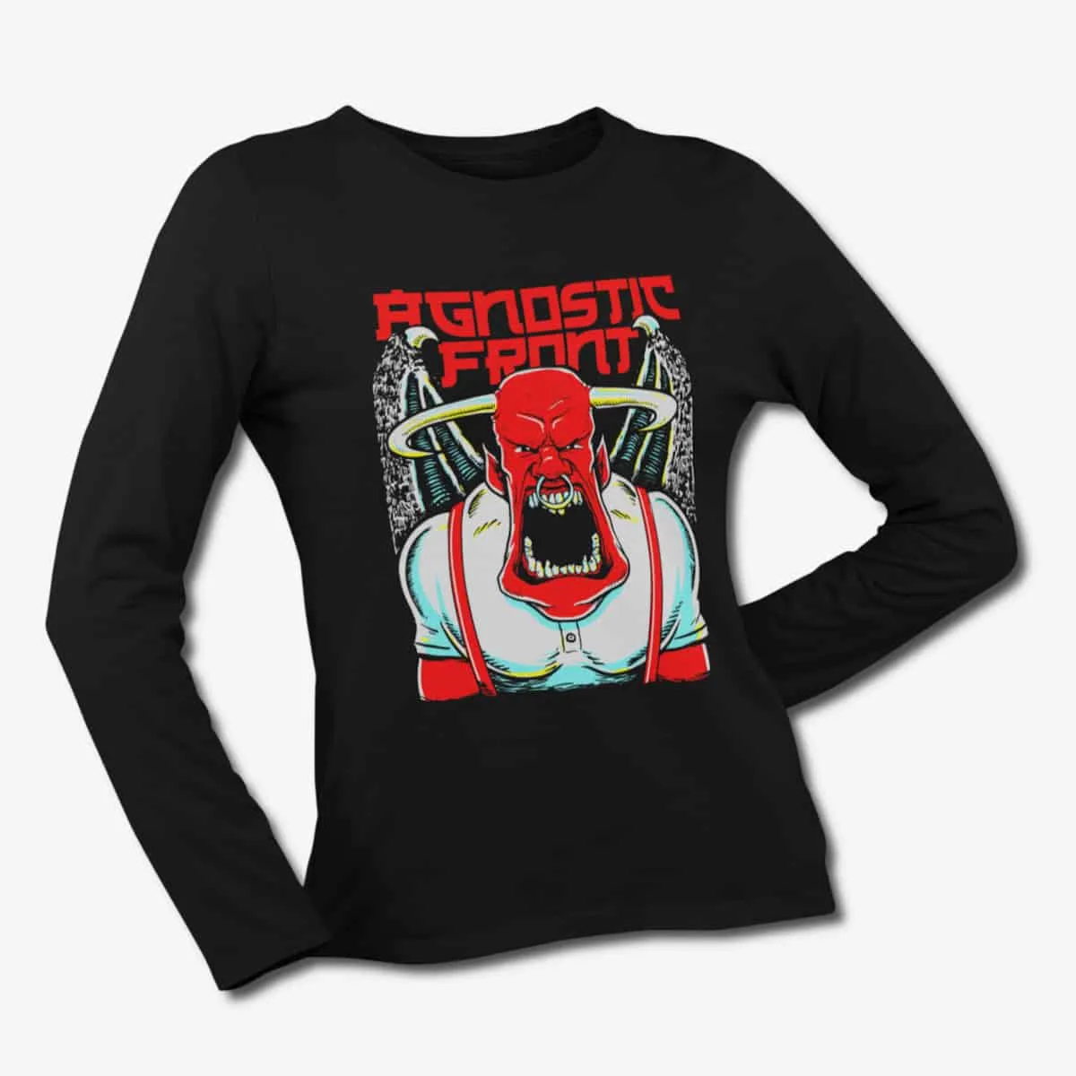 Agnostic Front Long Sleeve T-Shirt, Agnostic Front Concert Black Longsleeve T-Shirt, Thrash Metal Merchandise