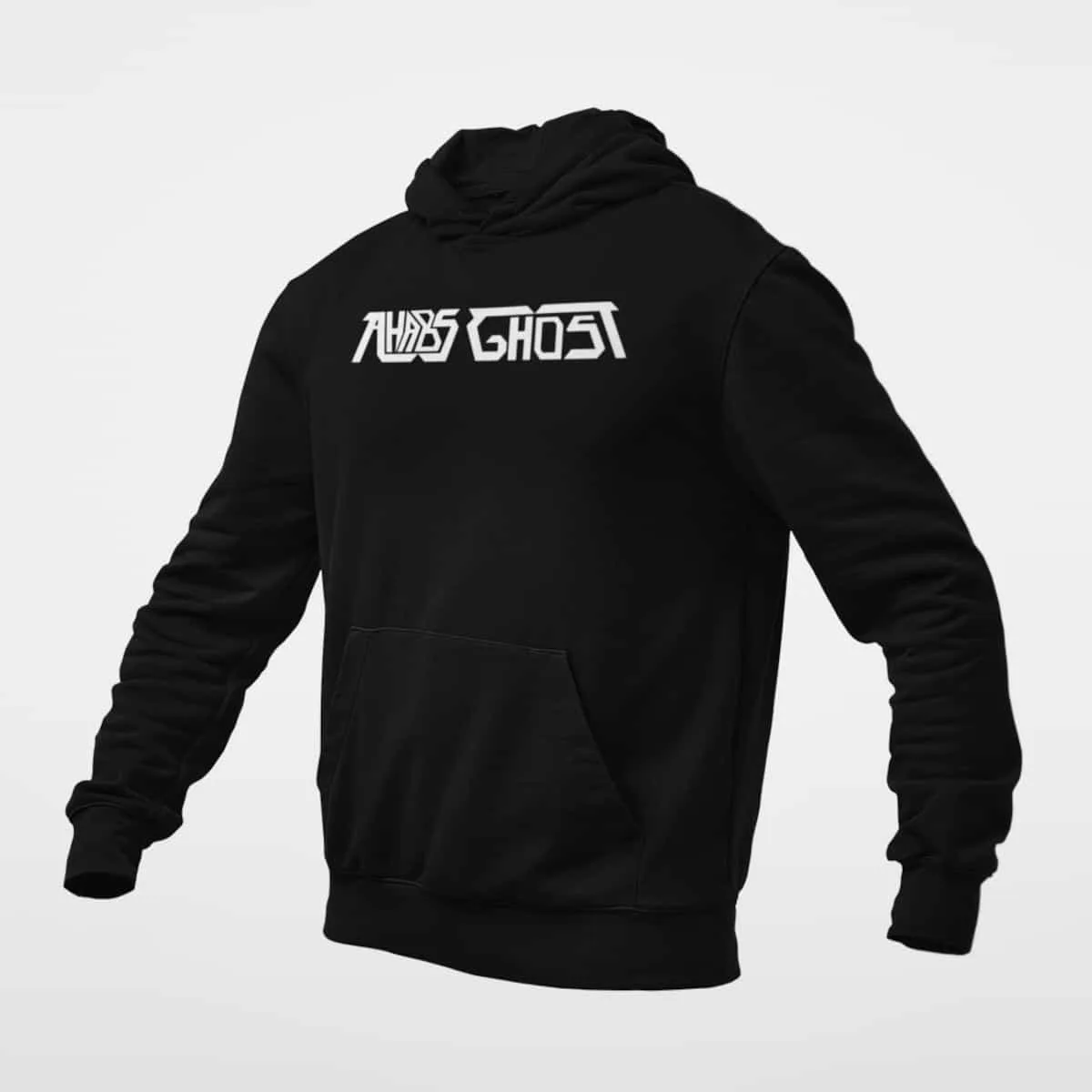 Ahabs Ghost Hoodie, Ahabs Ghost Logo Black Hoodie, Hard Rock Merchandise