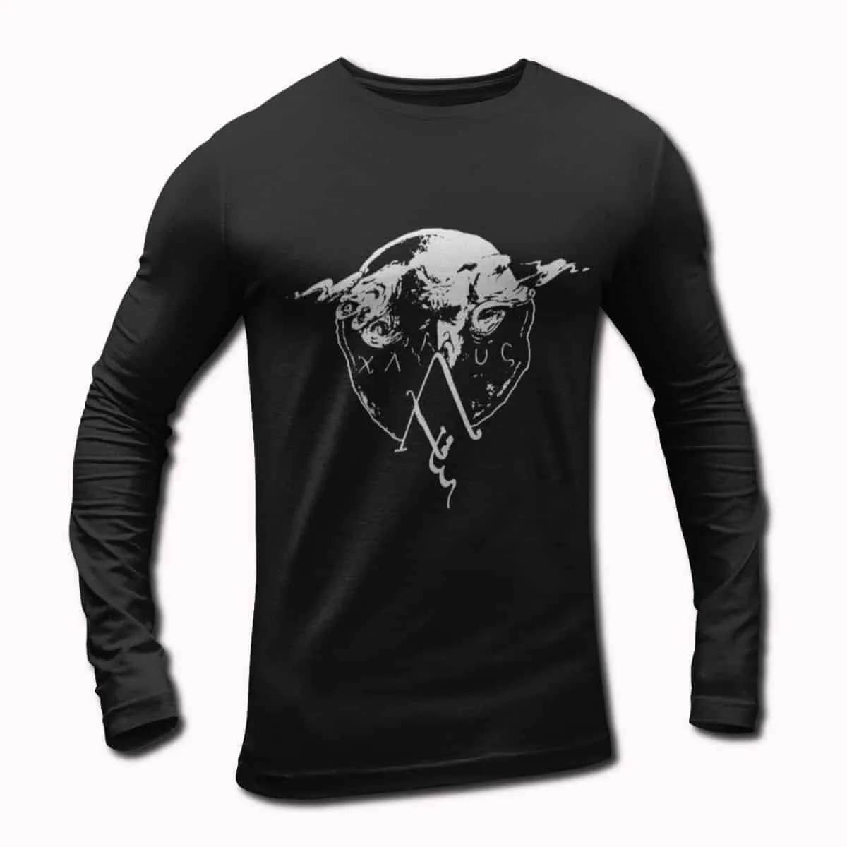 Akhlys Band Long Sleeve T-Shirt, Akhlys Logo Longsleeve Tee, Black Metal Merch