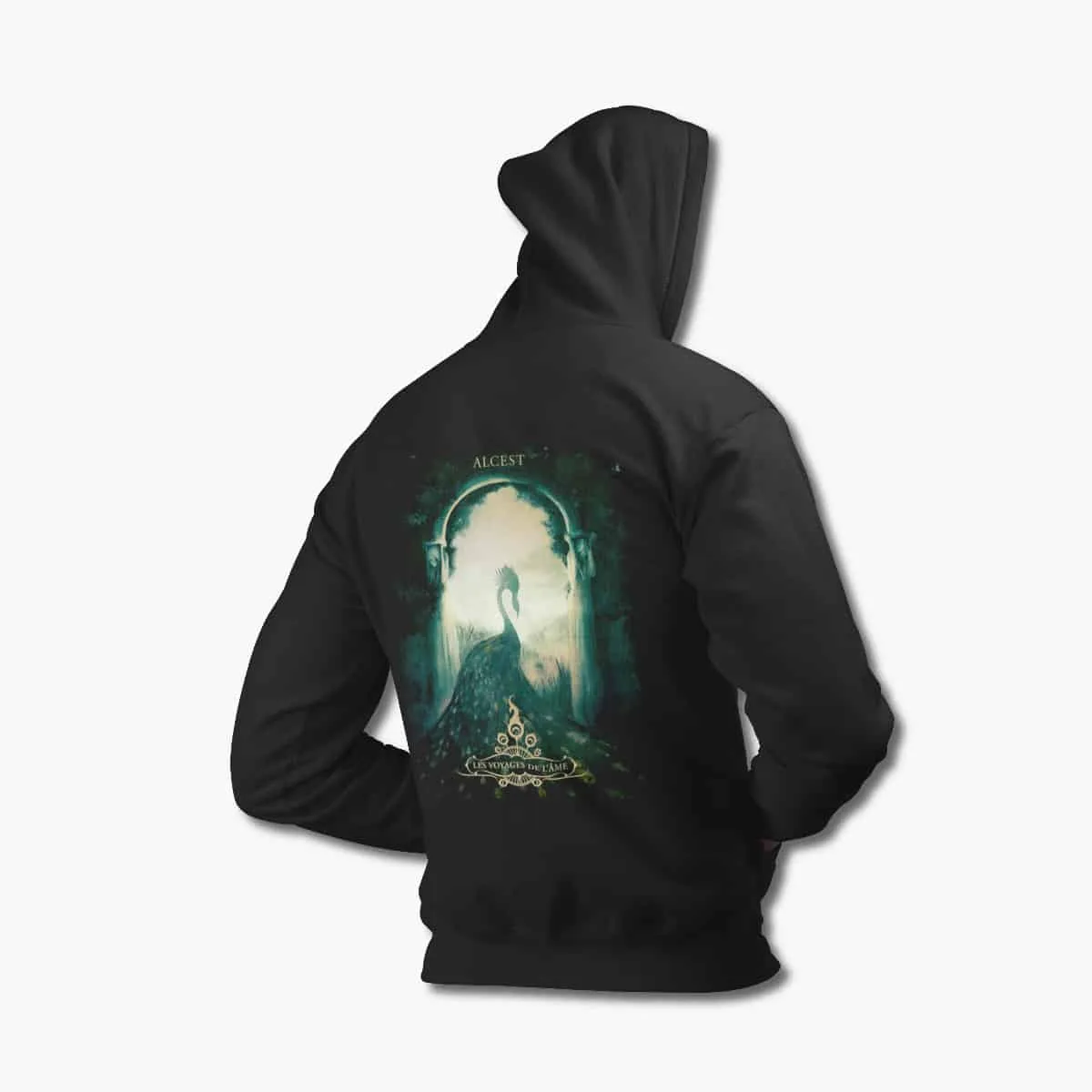 Alcest Zip Up Hoodie, Alcest Les Voyages de Lame Black Zipper Hooded Sweatshirt, Black Metal, Post Metal Merchandise