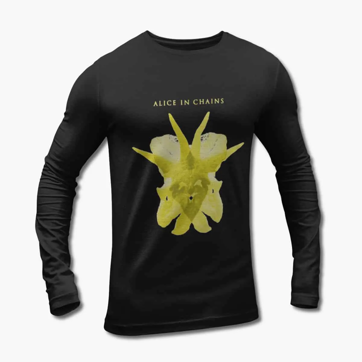 Alice In Chains Long Sleeve T-Shirt, Alice In Chains The Devil Put Dinosaurs Here Artwork White Longsleeve T-Shirt, Alternative Metal Merchandise