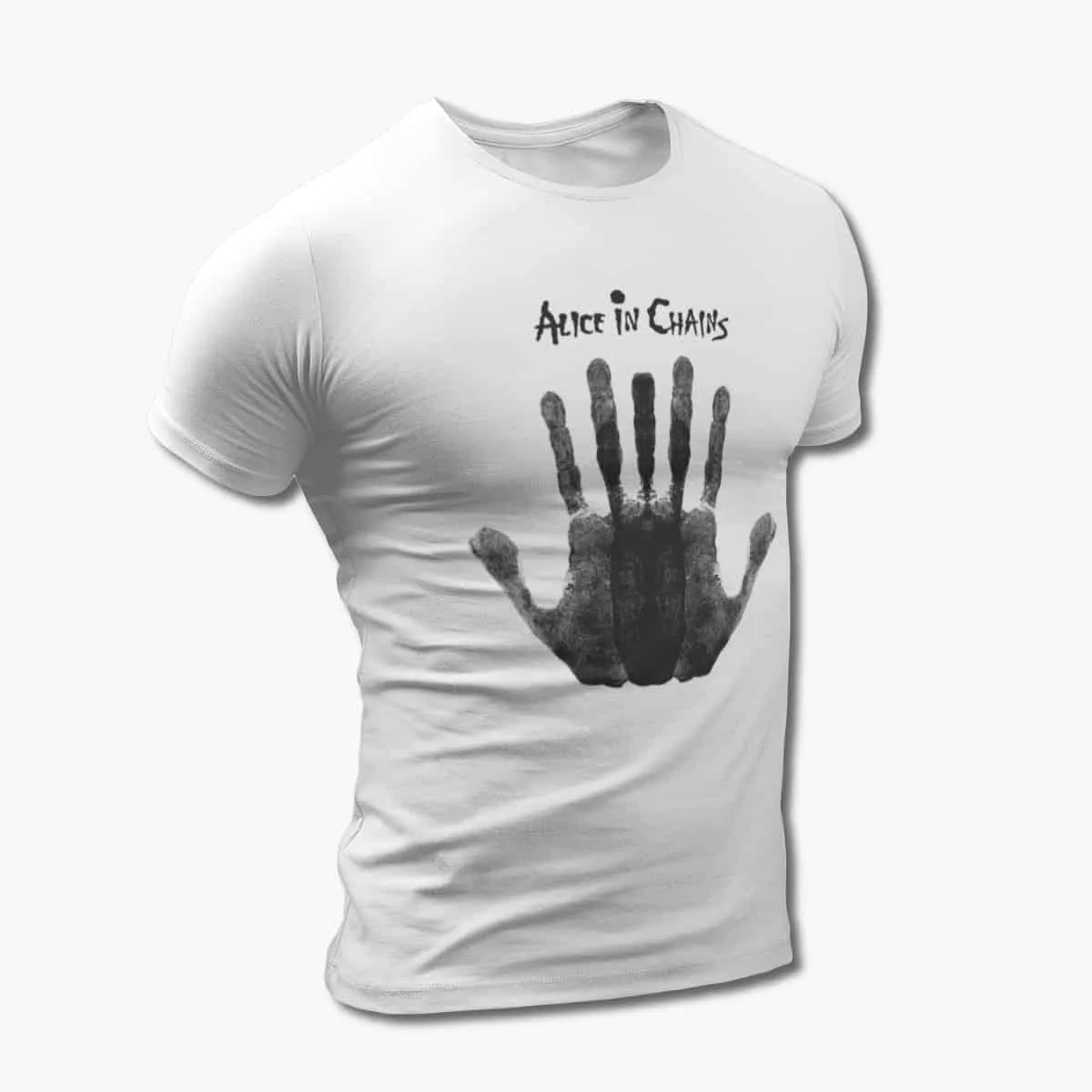 Alice In Chains T-Shirt, Alice In Chains Stone Artwork White T-Shirt, Alternative Metal Merchandise