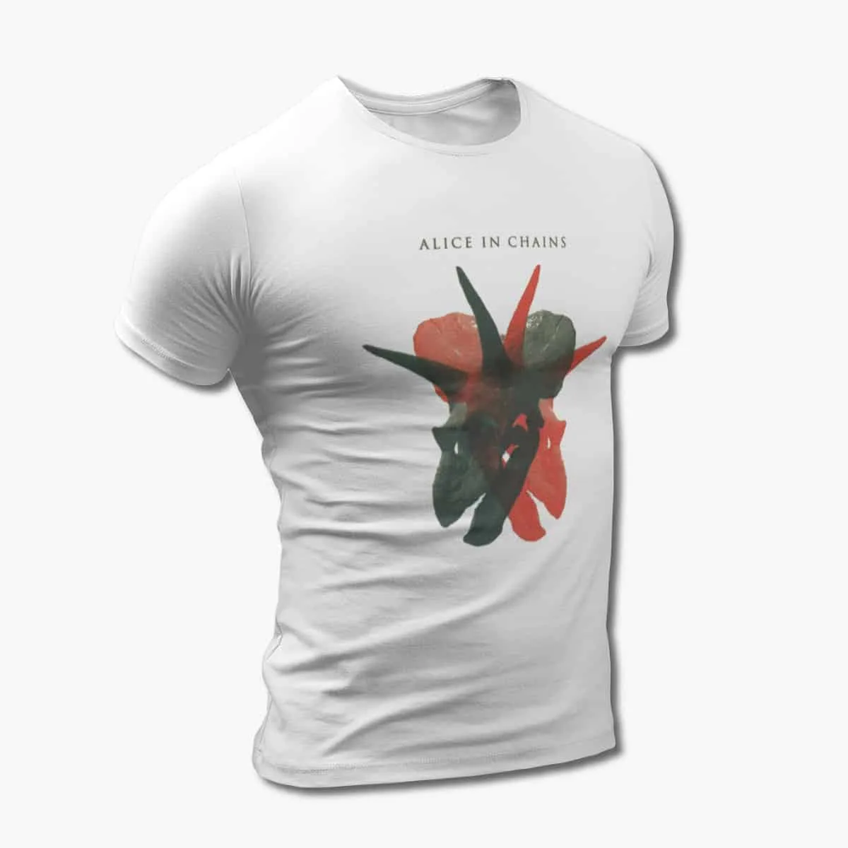Alice In Chains T-Shirt, Alice In Chains The Devil Put Dinosaurs Here Artwork White T-Shirt, Alternative Metal Merchandise