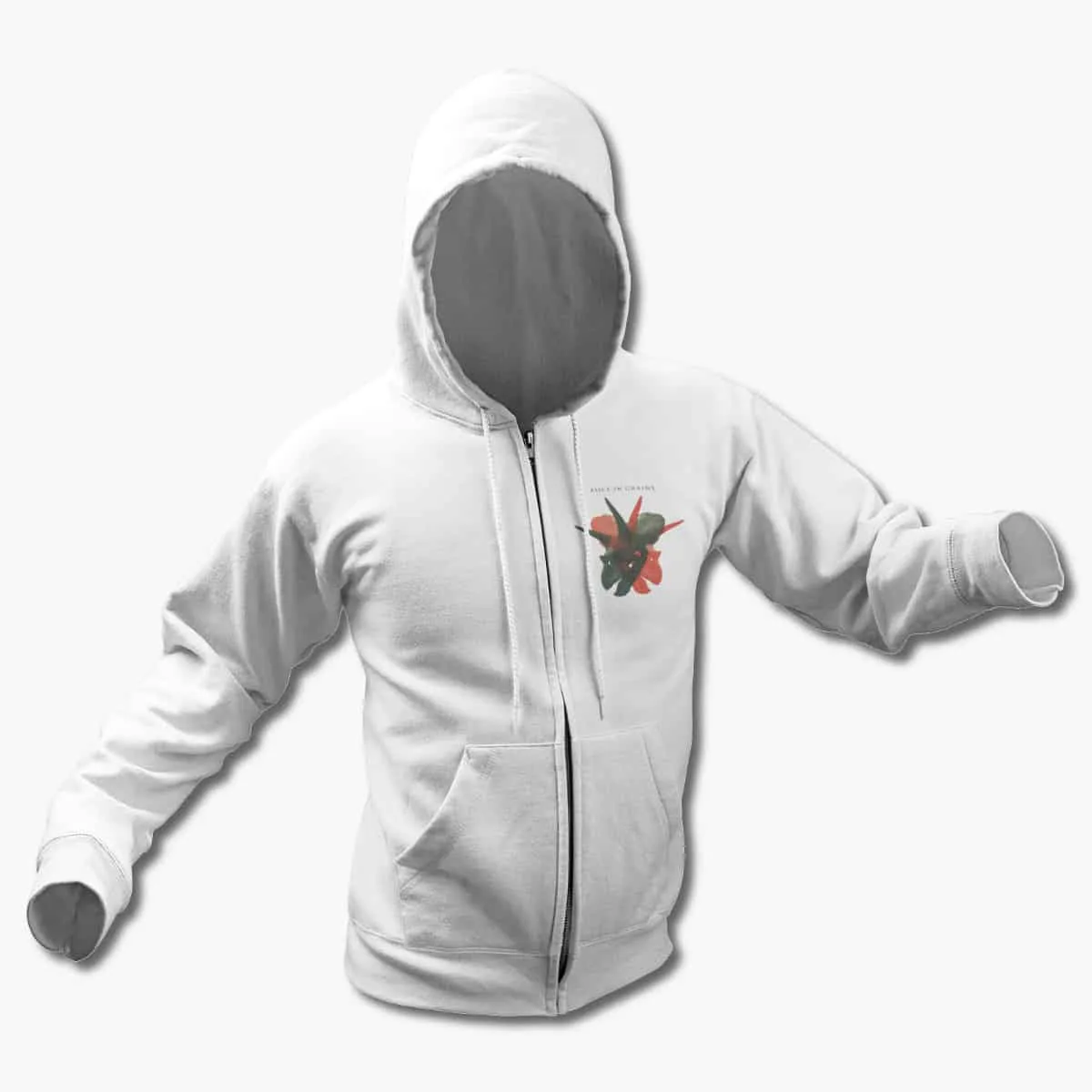 Alice In Chains Zip Up Hoodie, Alice In Chains The Devil Put Dinosaurs Here Artwork White Zipper Hooded Sweatshirt, Alternative Metal Merchandise