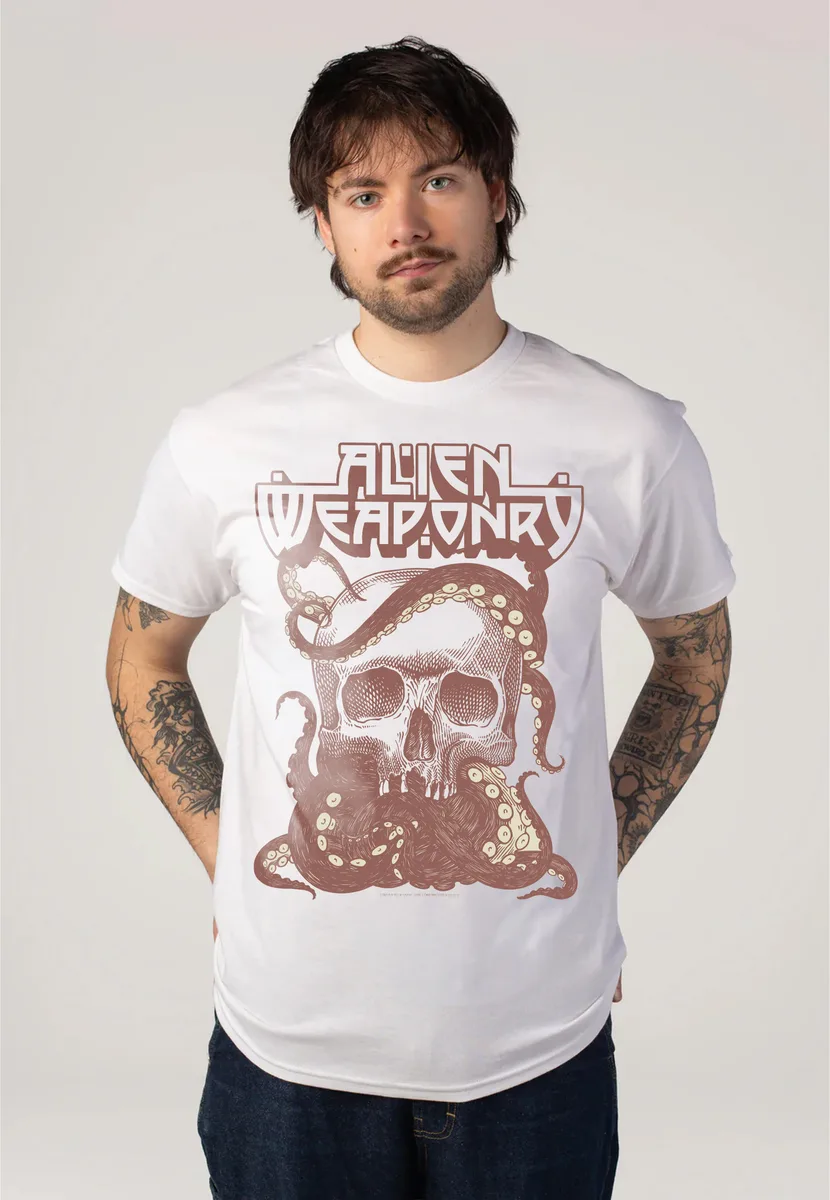 Alien Weaponry Tenta Skull White T-Shirt