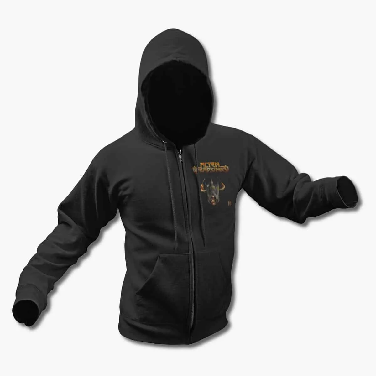 Alien Weaponry Zip Up Hoodie, Alien Weaponry Tu Black Zipper Hooded Sweatshirt, Thrash Metal Merchandise