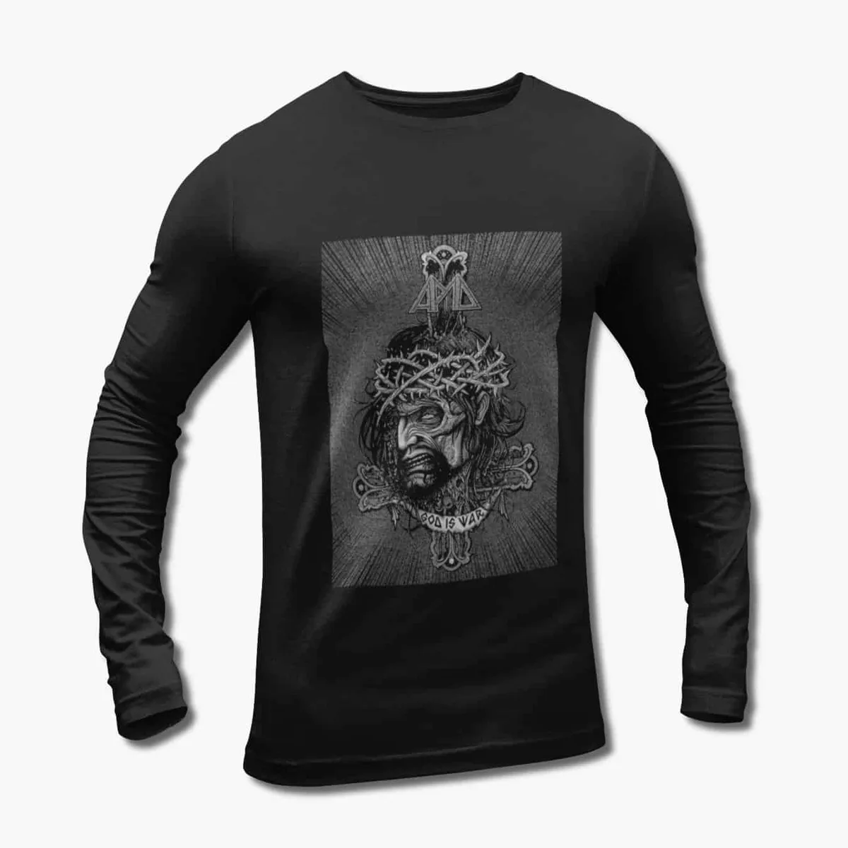 All Pigs Must Die Long Sleeve T-Shirt, APMD God is War Black Longsleeve T-Shirt, Metalcore Merchandise