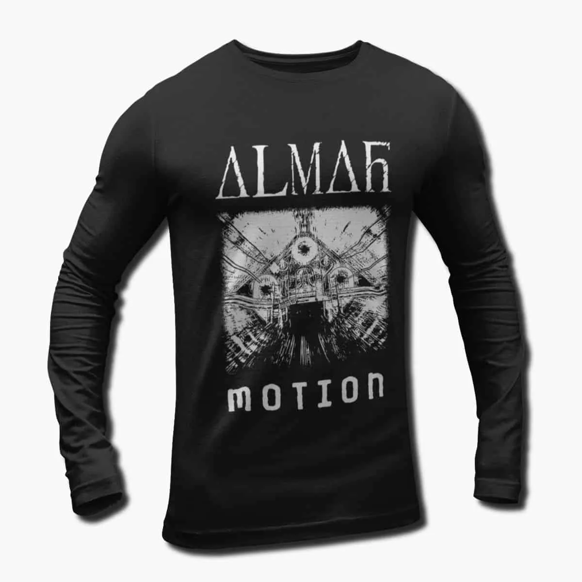 Almah Band Long Sleeve T-Shirt, Almah Motion Artwork Longsleeve T-Shirt, Melodic Power Metal Merch
